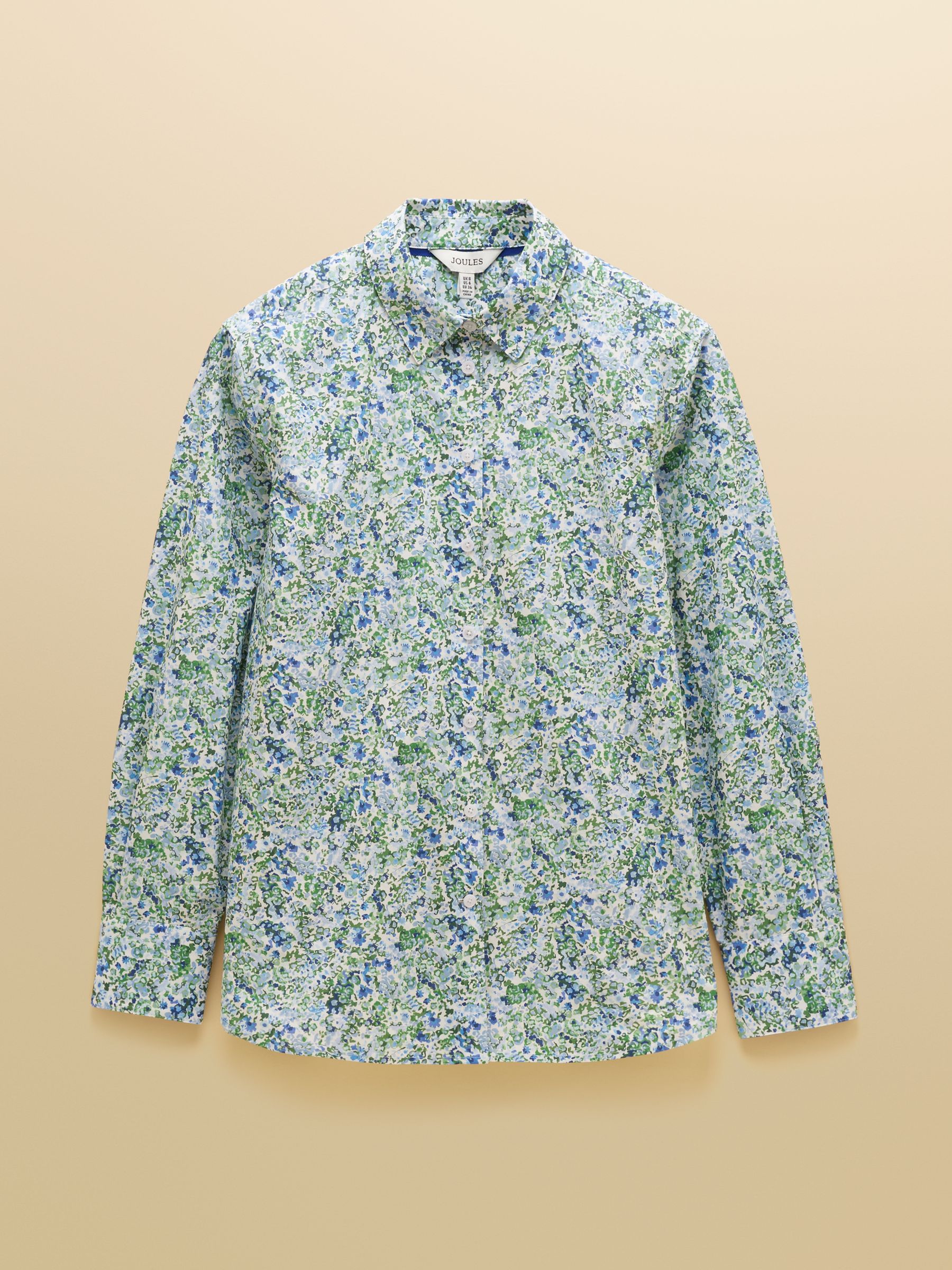 Boyfriend Fit Green Ditsy Poplin Shirt - Image 10 of 10