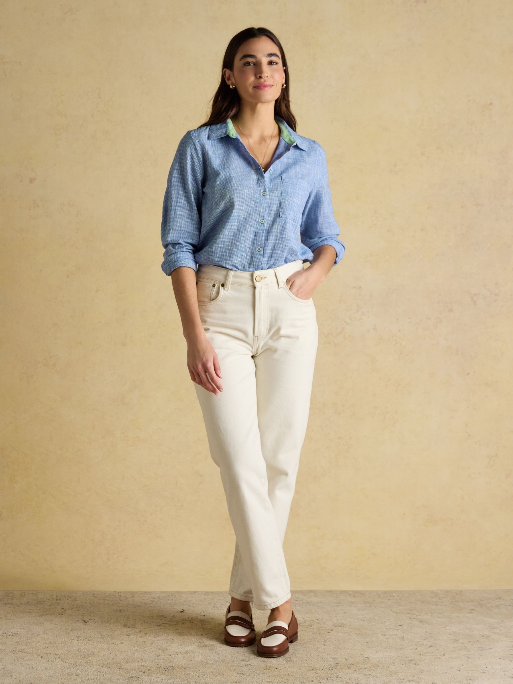 Ida Blue Long Sleeve Cotton Shirt - Image 3 of 8