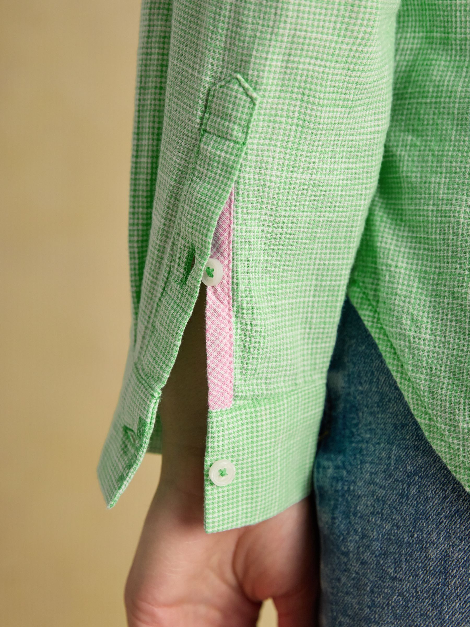 Ida Green Long Sleeve Cotton Shirt - Image 8 of 9