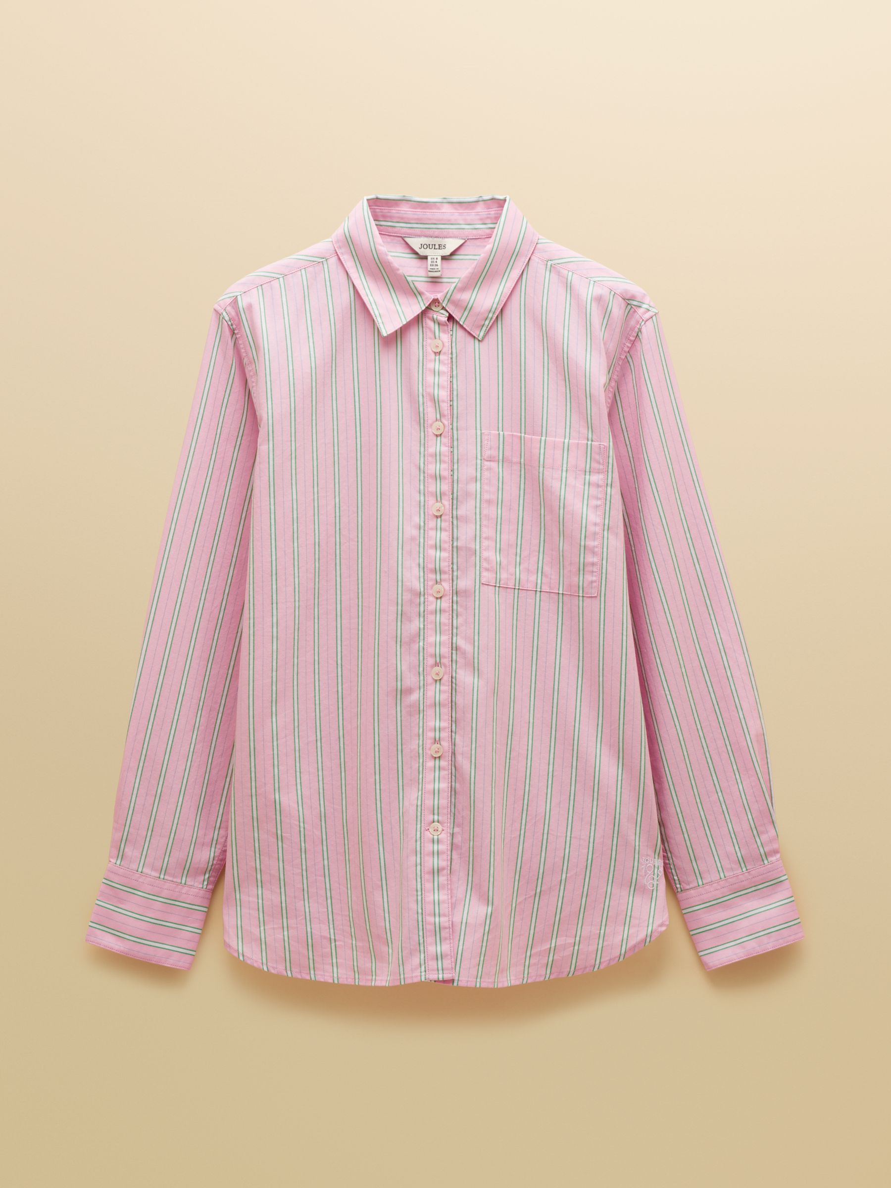 Boyfriend Fit Pink Striped Oxford Shirt - Image 10 of 10