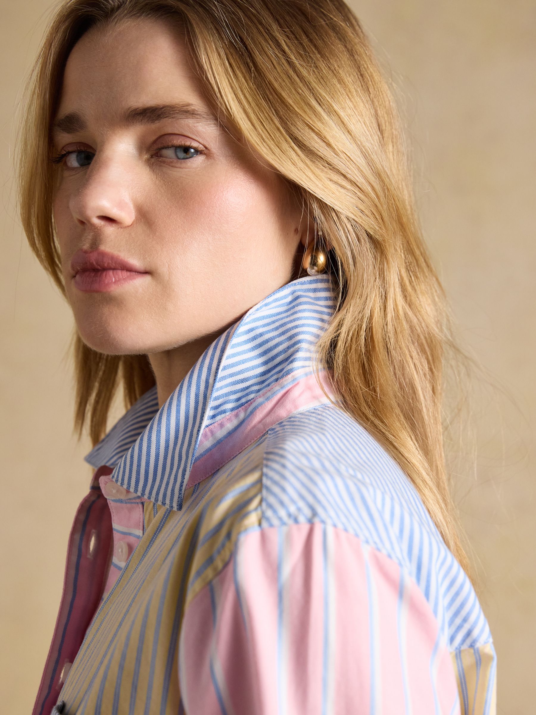 Boyfriend Fit Hotchpotch Striped Oxford Shirt - Image 10 of 13