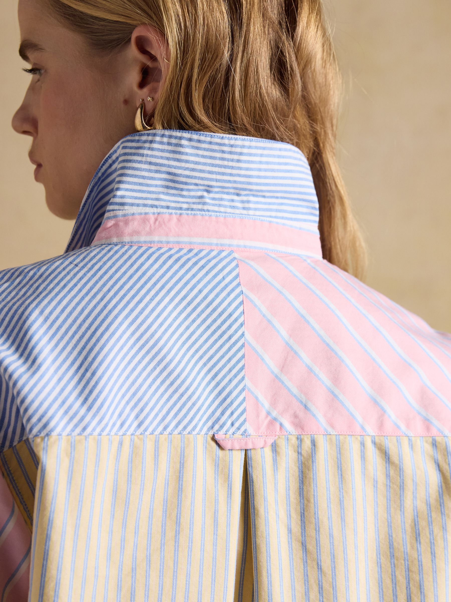 Boyfriend Fit Hotchpotch Striped Oxford Shirt - Image 12 of 13