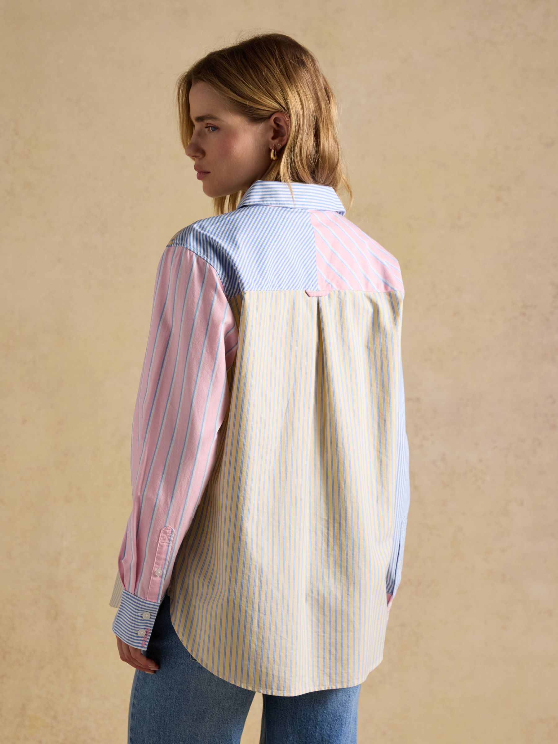 Boyfriend Fit Hotchpotch Striped Oxford Shirt - Image 4 of 13