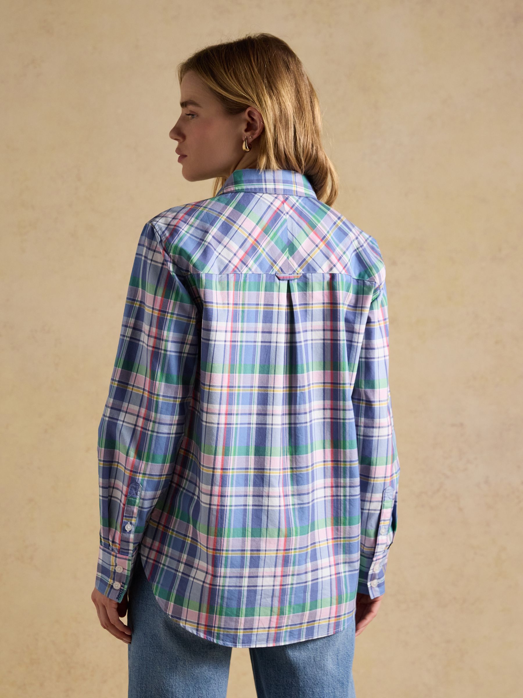 Boyfriend Fit Blue Checked Oxford Shirt - Image 2 of 8