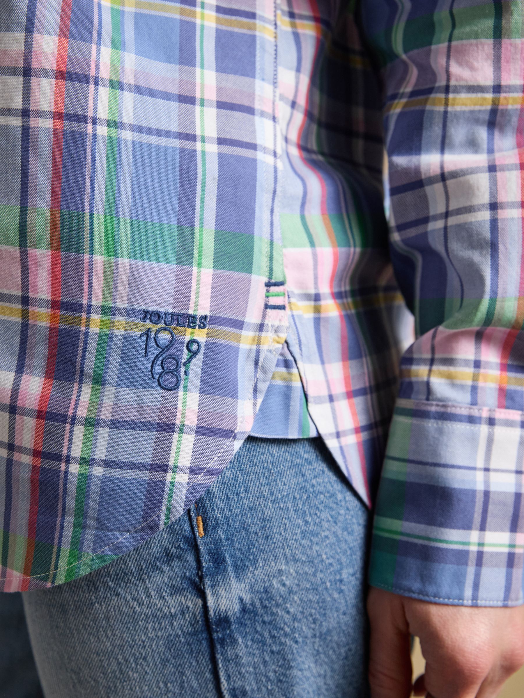 Boyfriend Fit Blue Checked Oxford Shirt - Image 5 of 8