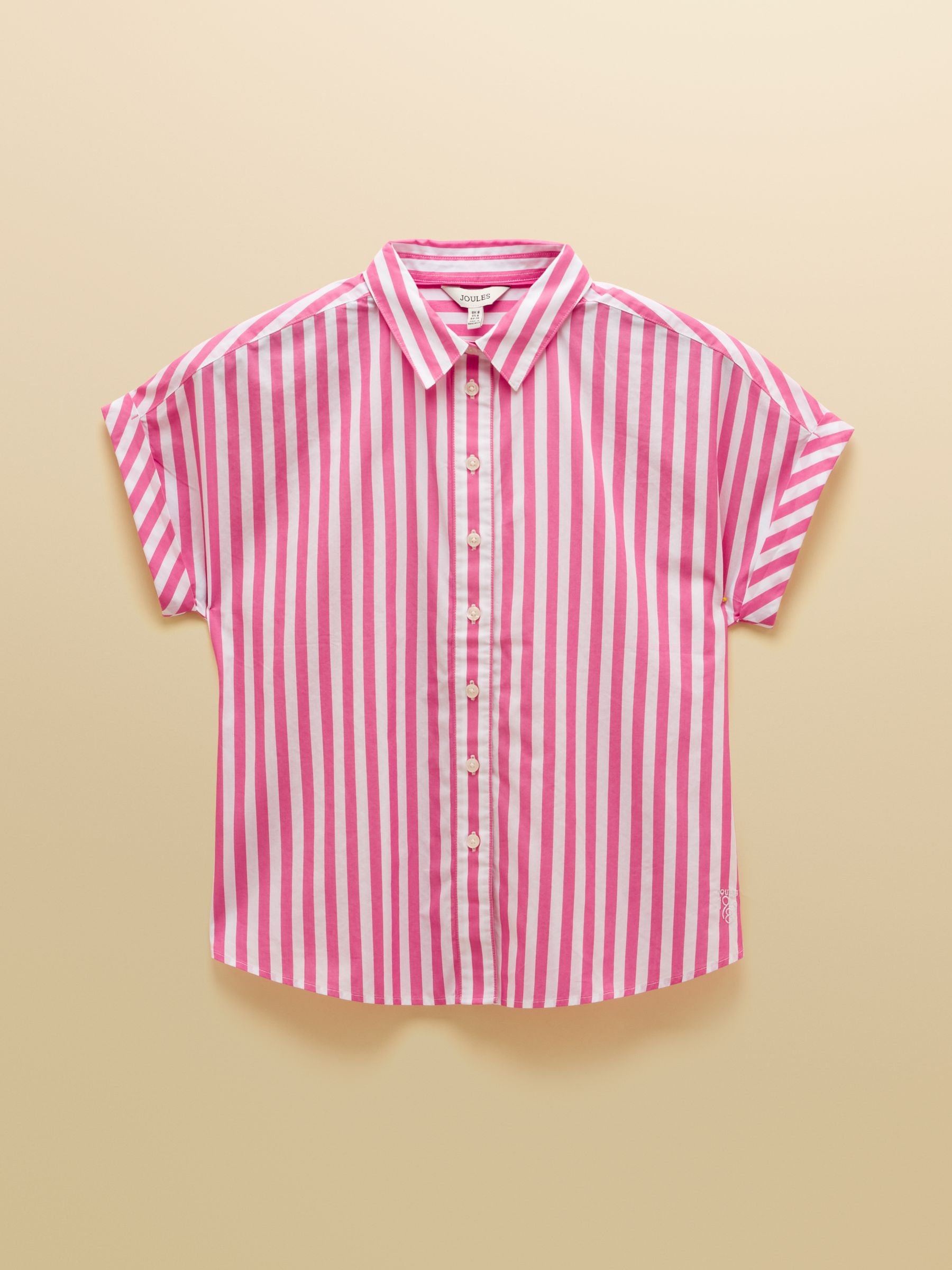 Kiera Pink Stripe Short Sleeve Relaxed Fit Shirt - Image 8 of 8