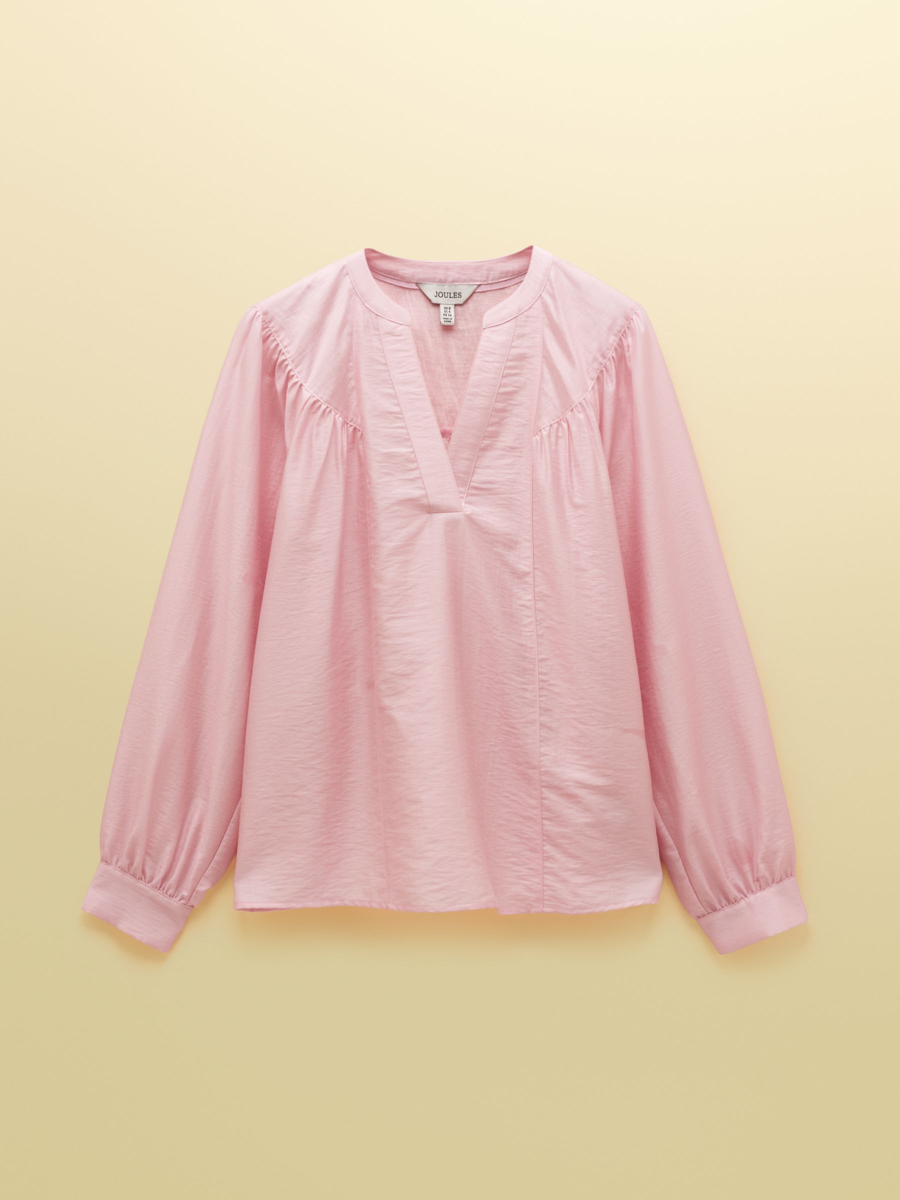 Rose Pink Long Sleeve V-Neck Blouse - Image 8 of 8