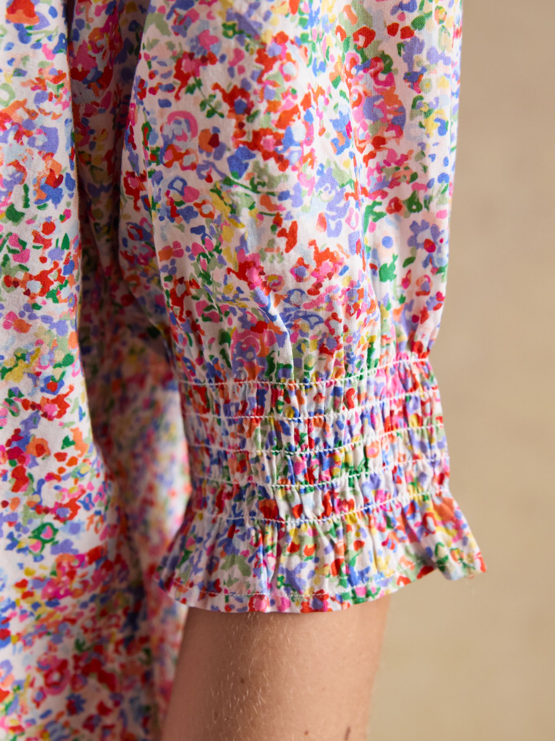 Melanie Multi Short Sleeve Ruffle Blouse - Image 5 of 8