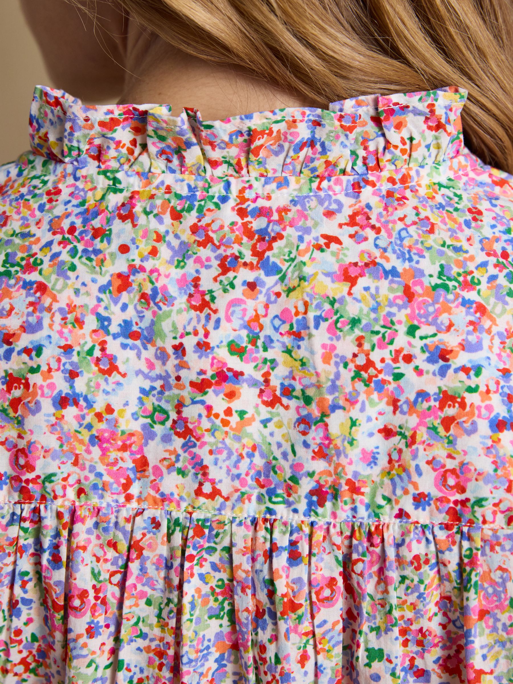 Melanie Multi Short Sleeve Ruffle Blouse - Image 7 of 8