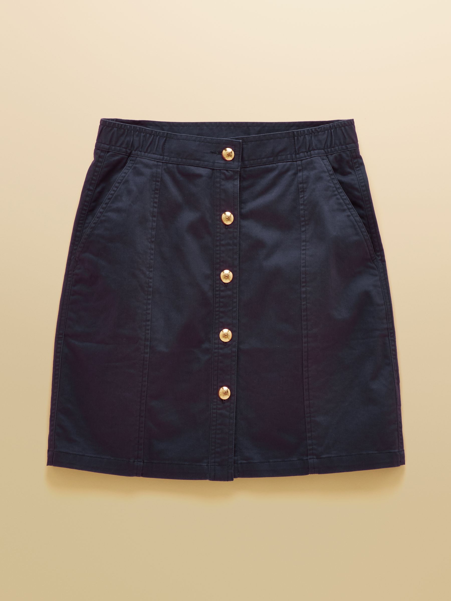Loxley Navy Button Through Short Chino Skirt - Image 6 of 6