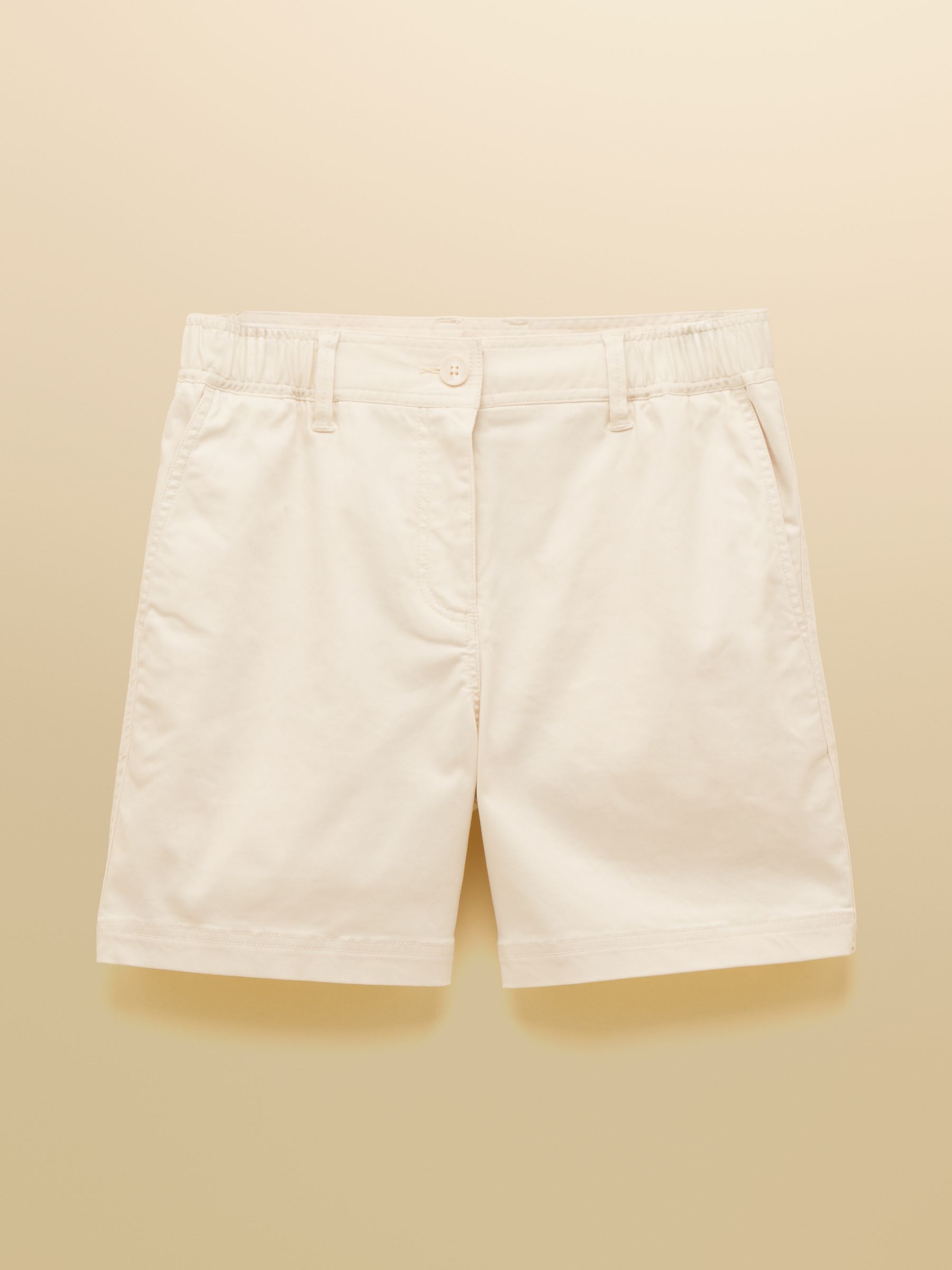 Cream Chino Shorts with Elasticated Waist - Image 7 of 7