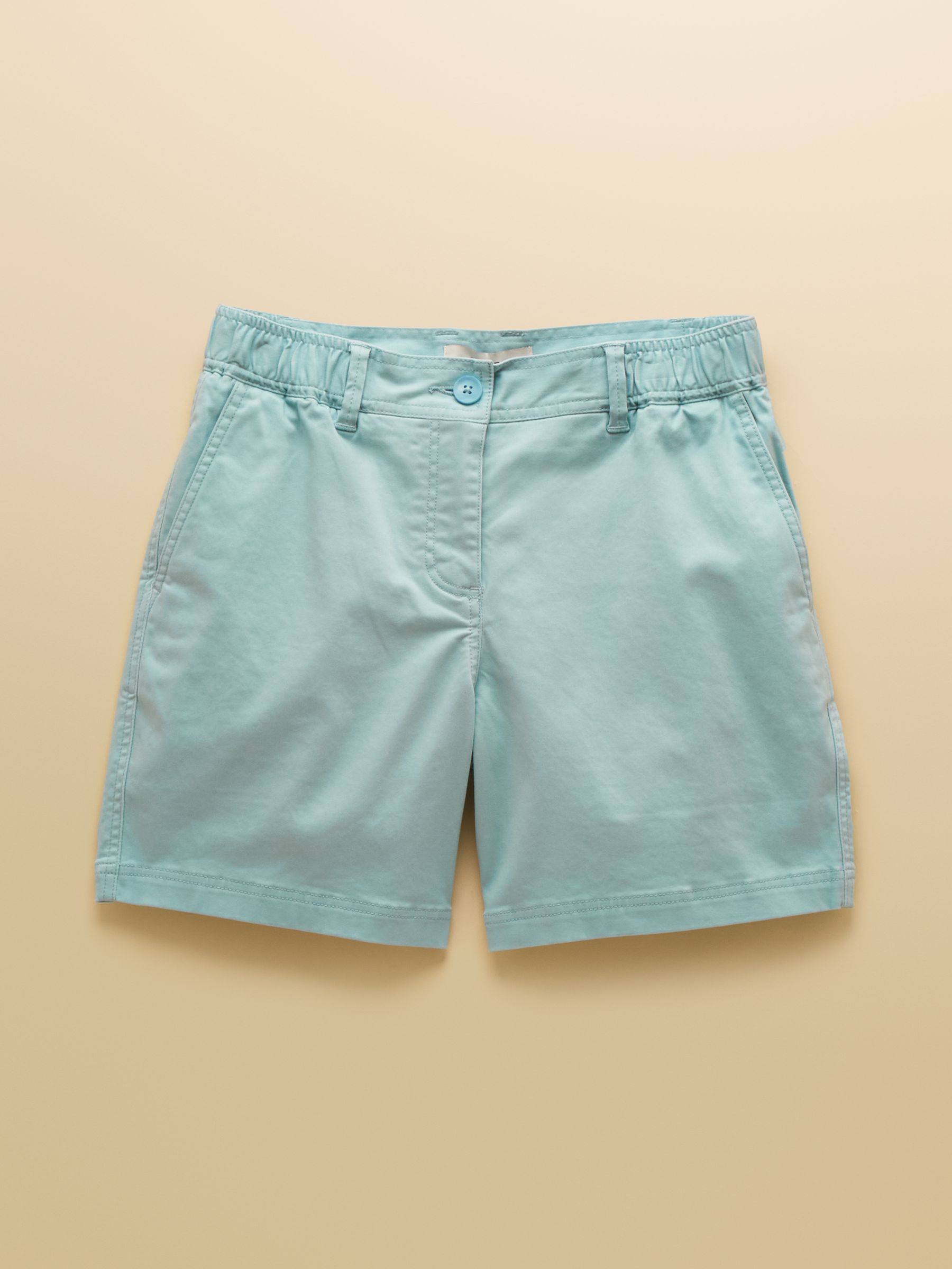 Blue Chino Shorts with Elasticated Waist - Image 7 of 7 Blue Chino Shorts with Elasticated Waist - Image 7 of 7
