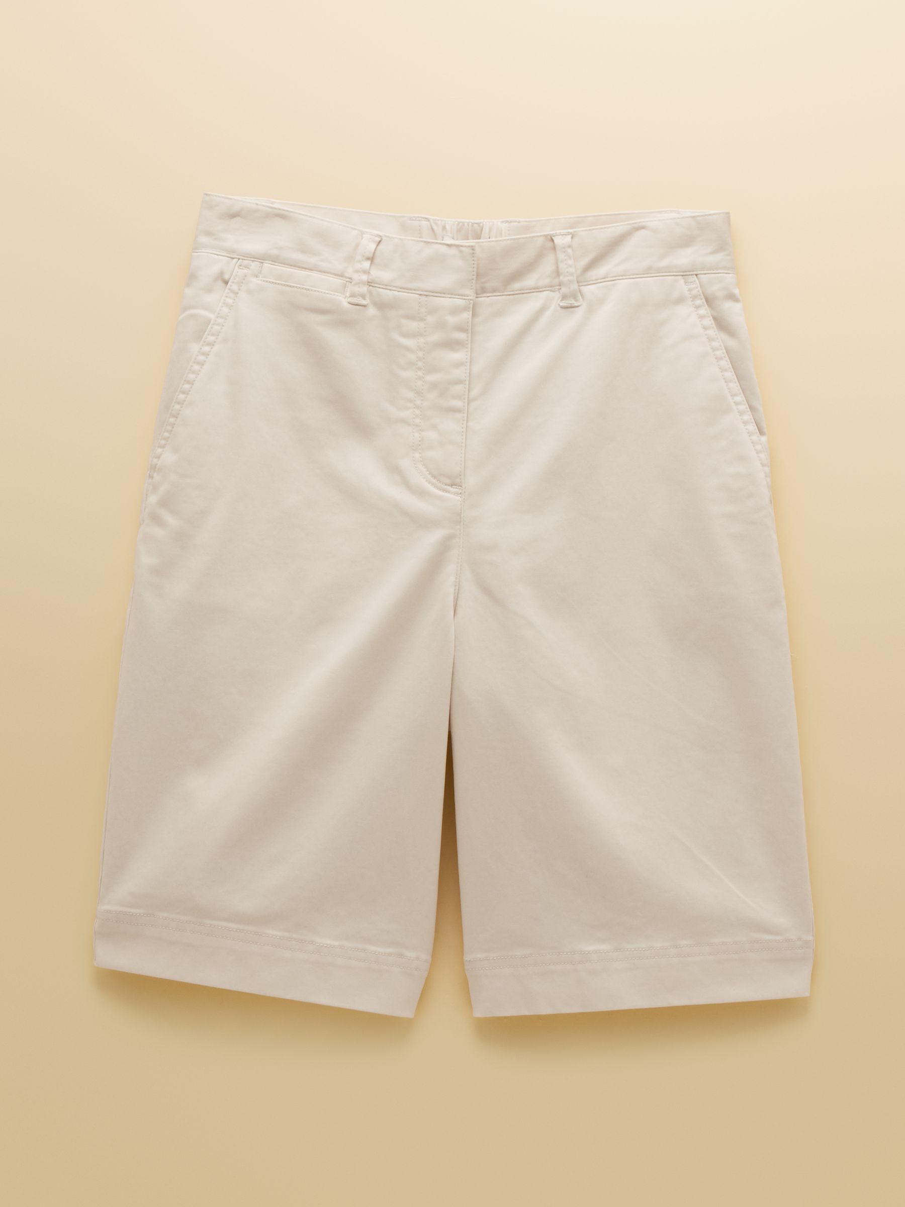 Cream Bermuda Chino Shorts With Elasticated Waist - Image 6 of 6