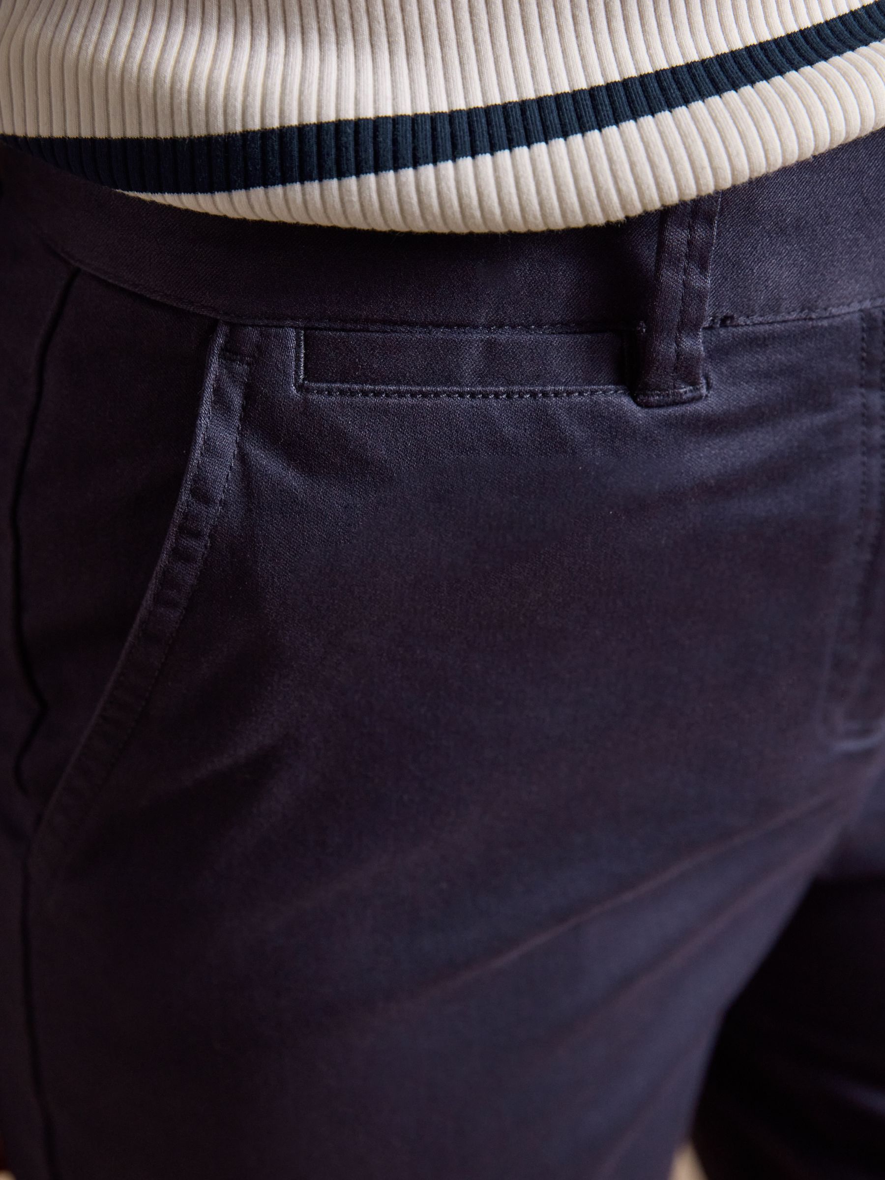 Navy Bermuda Chino Shorts With Elasticated Waist - Image 4 of 6