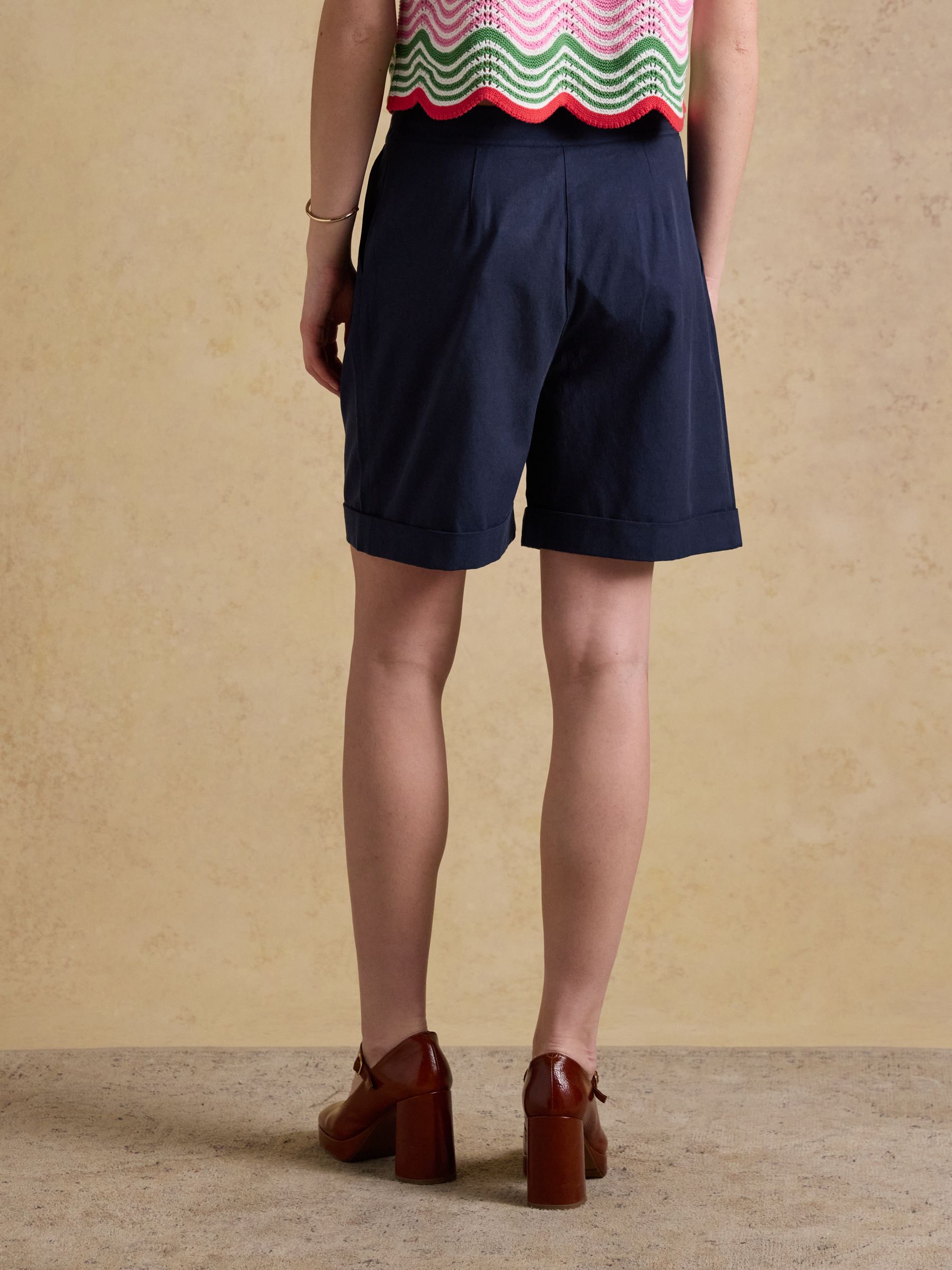 Bay Navy Smart Tailored Shorts - Image 2 of 7