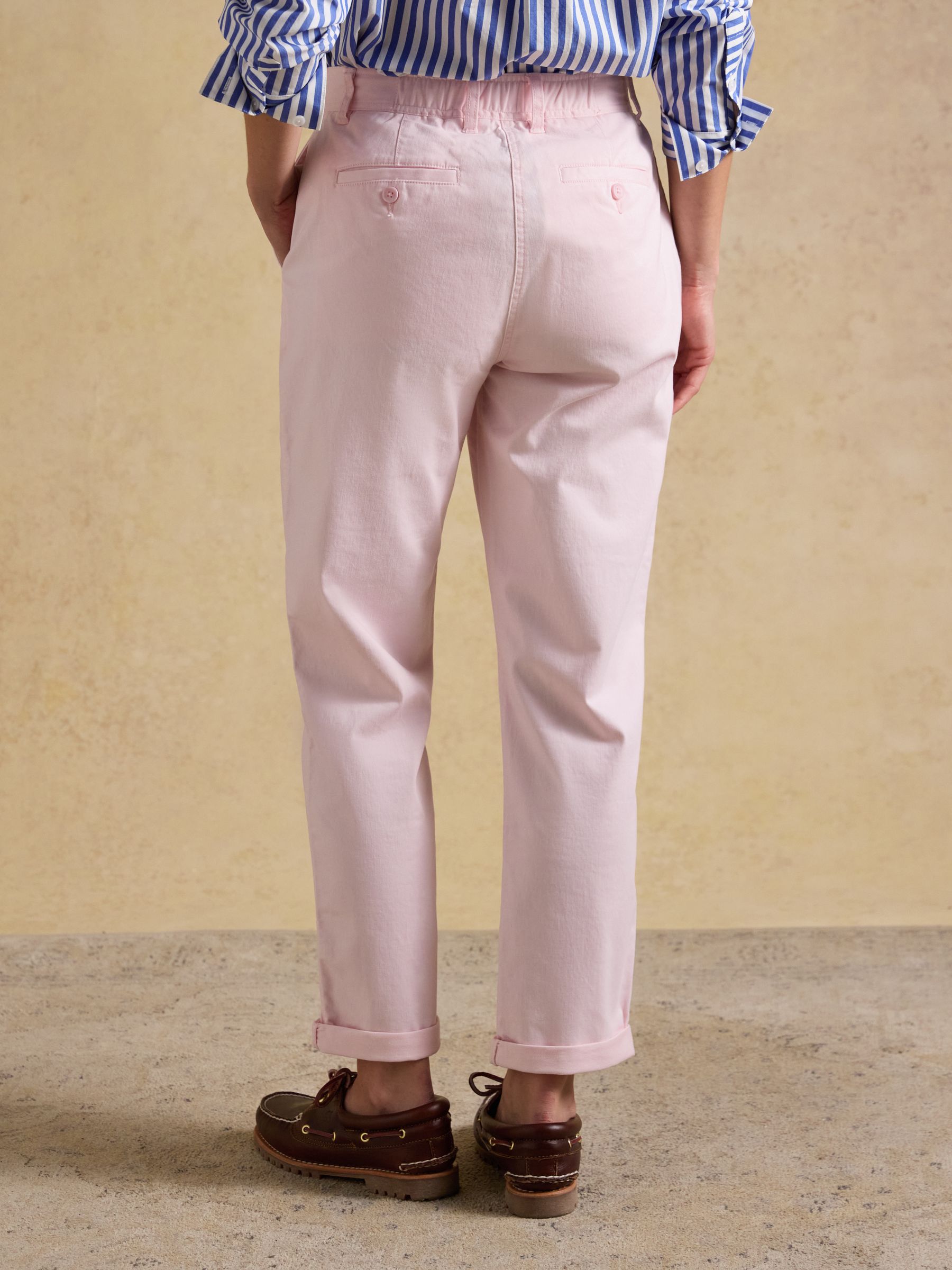 Pink Slim Fit Chino Trousers with Elasticated Waist - Image 2 of 8