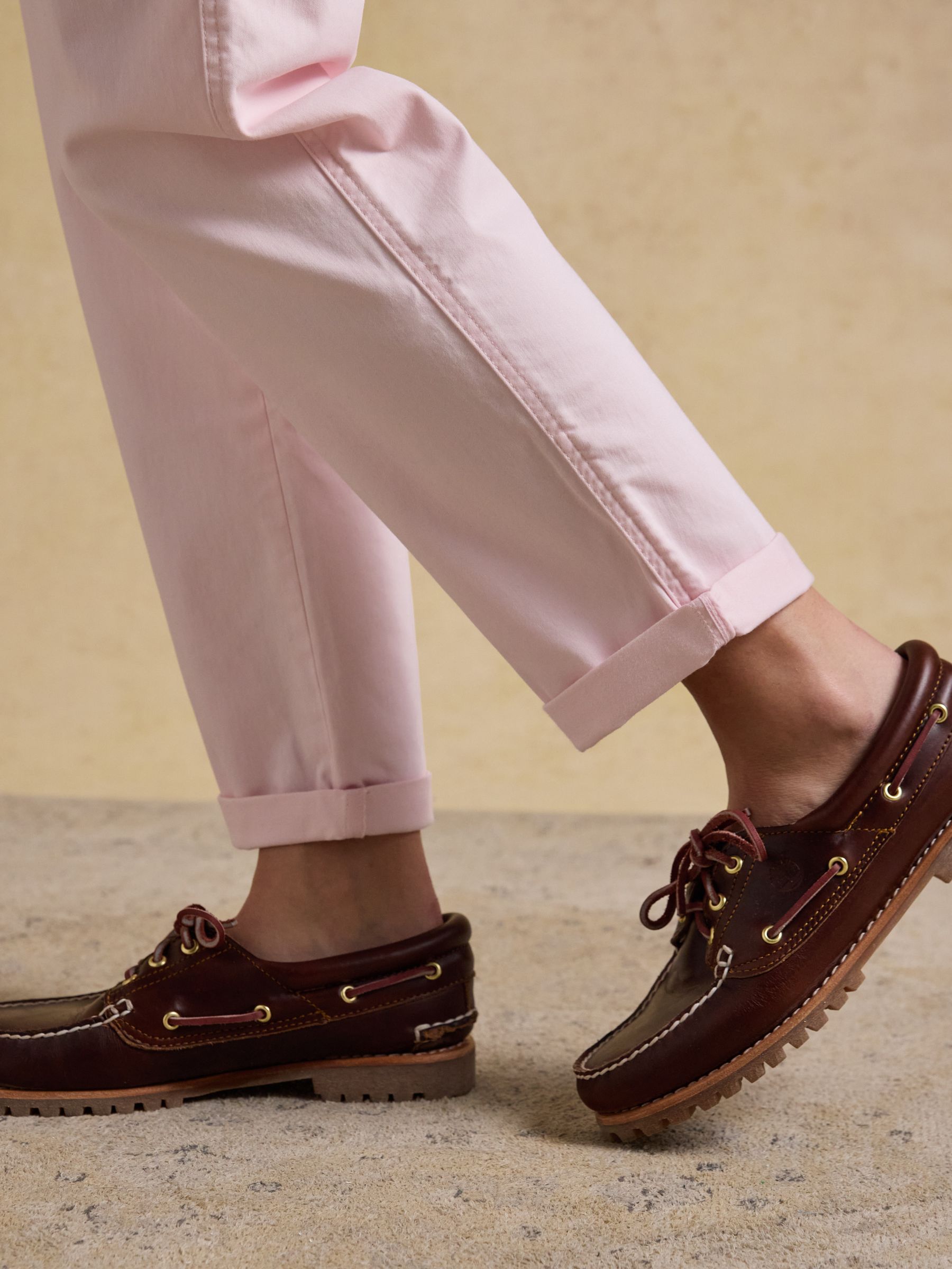 Pink Slim Fit Chino Trousers with Elasticated Waist - Image 6 of 8