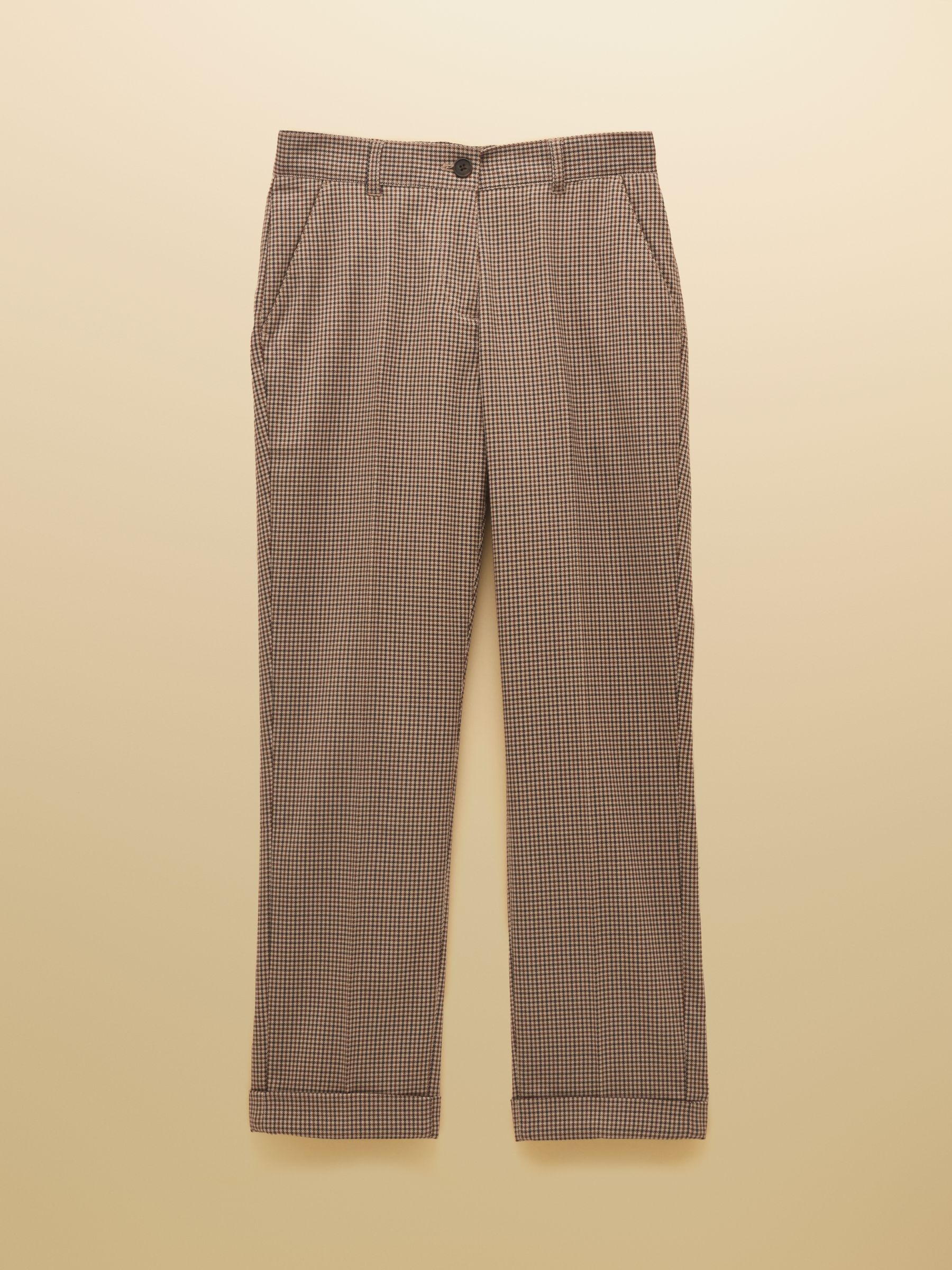 Ada Brown Dogtooth Relaxed Trousers - Image 7 of 7
