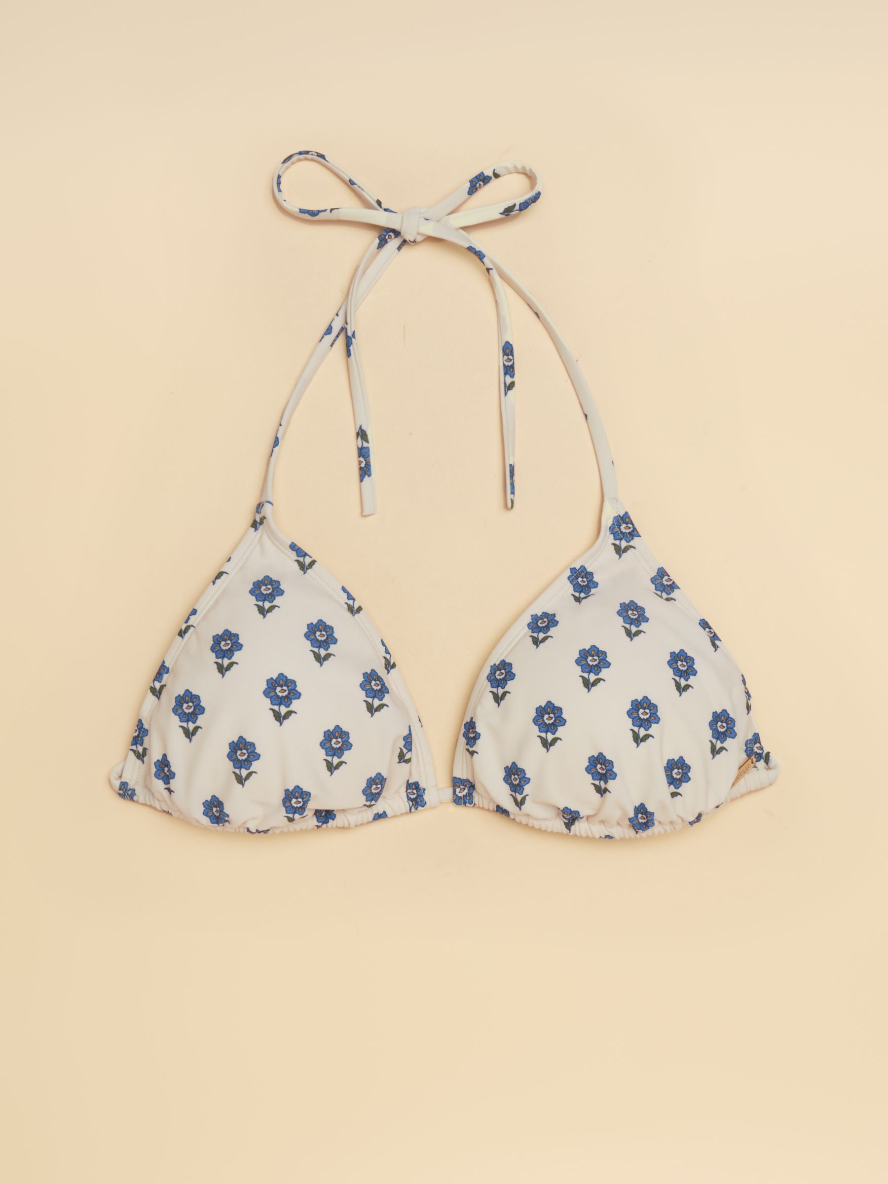 Cream Foulard Tie Bikini Top - Image 11 of 12
