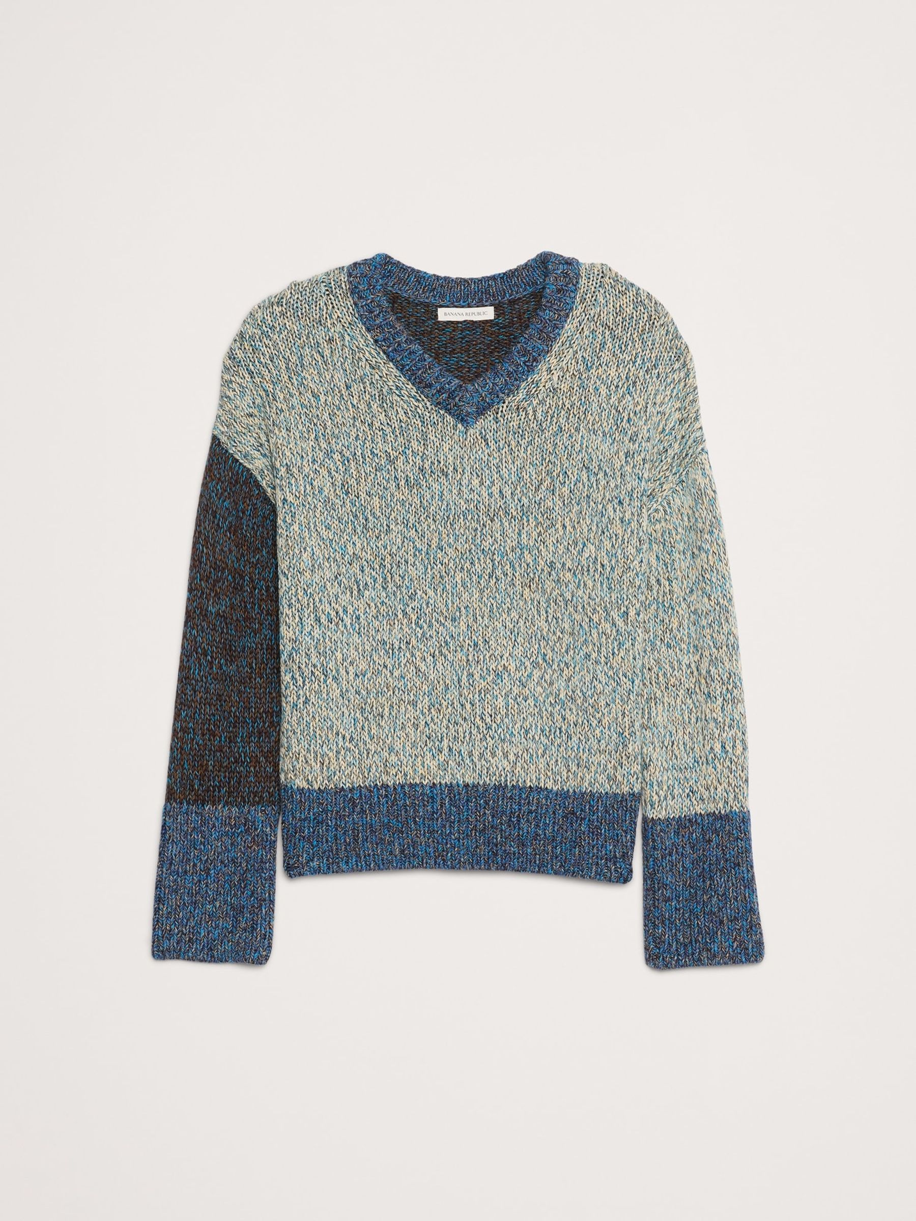 Banana Republic Blue Cotton V Neck Jumper - Image 5 of 5