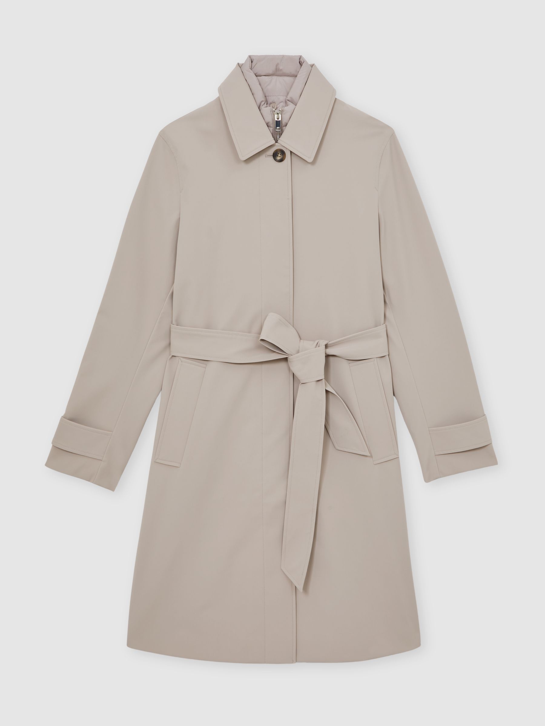 Hybrid Removable Over Coat in Neutral - Image 2 of 8