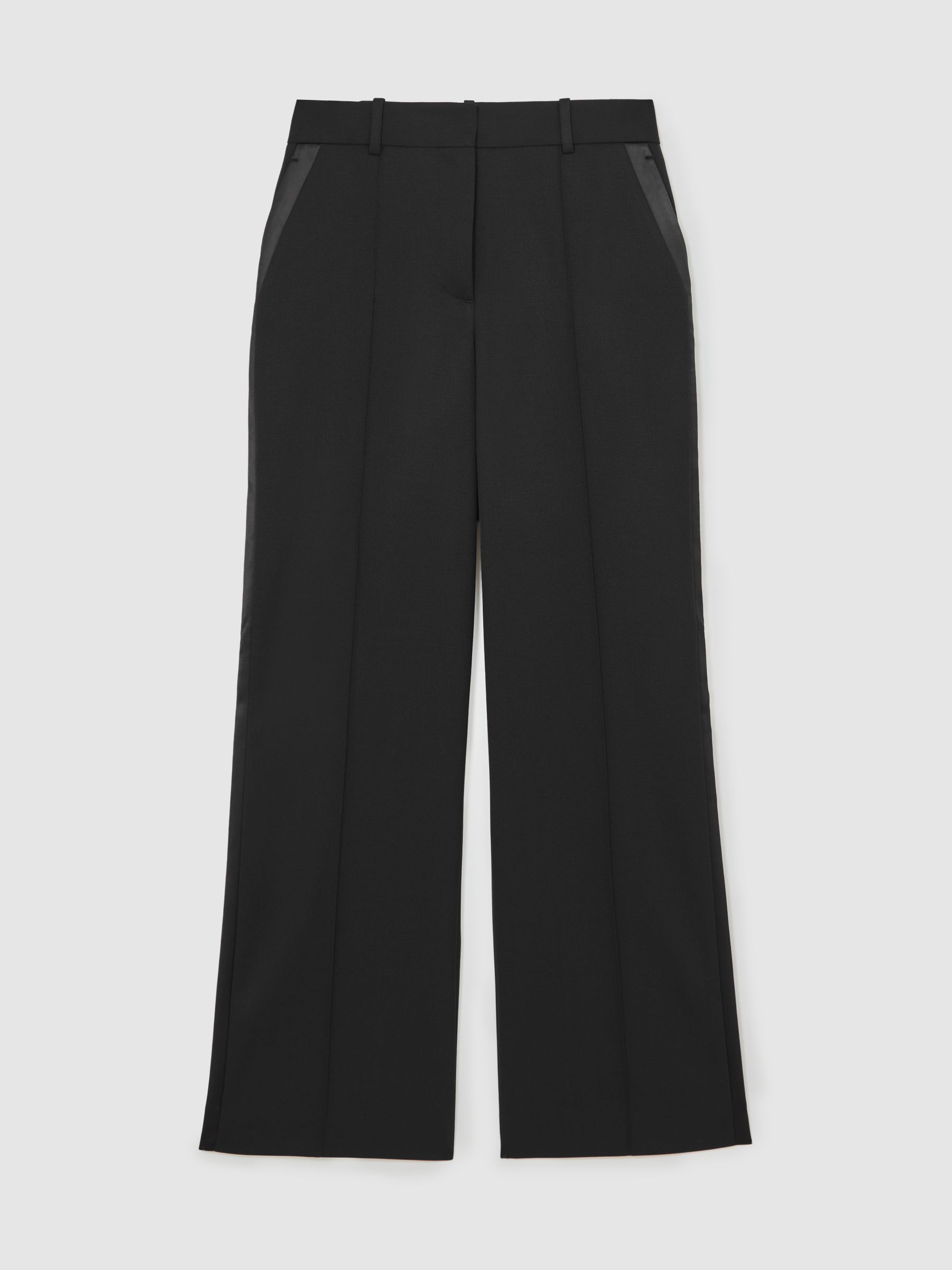 Petite Atelier Wide-Leg Tuxedo Trousers in Black - Image 2 of 7