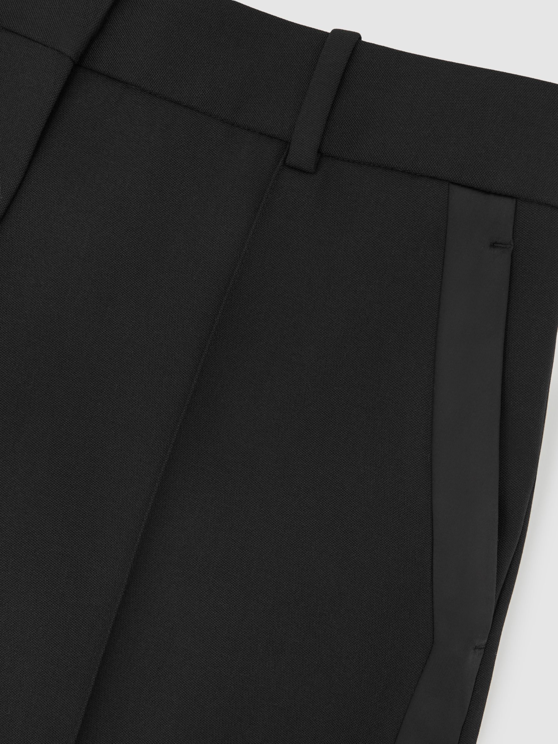 Petite Atelier Wide-Leg Tuxedo Trousers in Black - Image 6 of 7