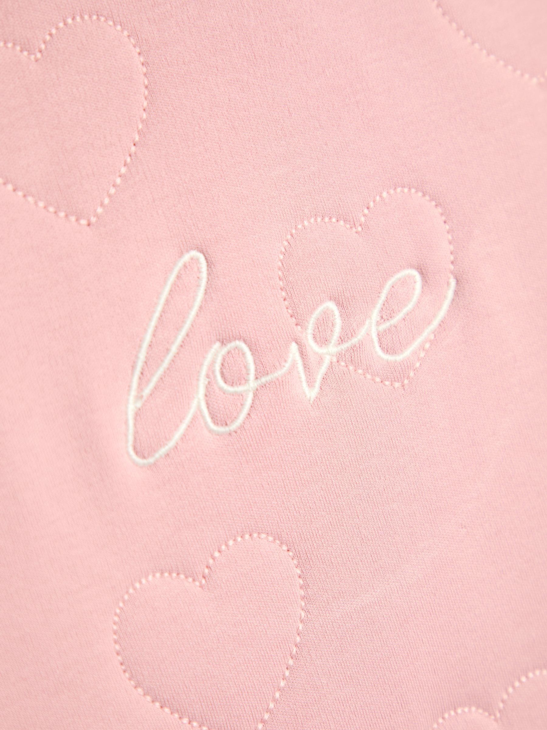 Pink Heart Quilted 2.5 Tog Baby Sleeping Bag - Image 3 of 3