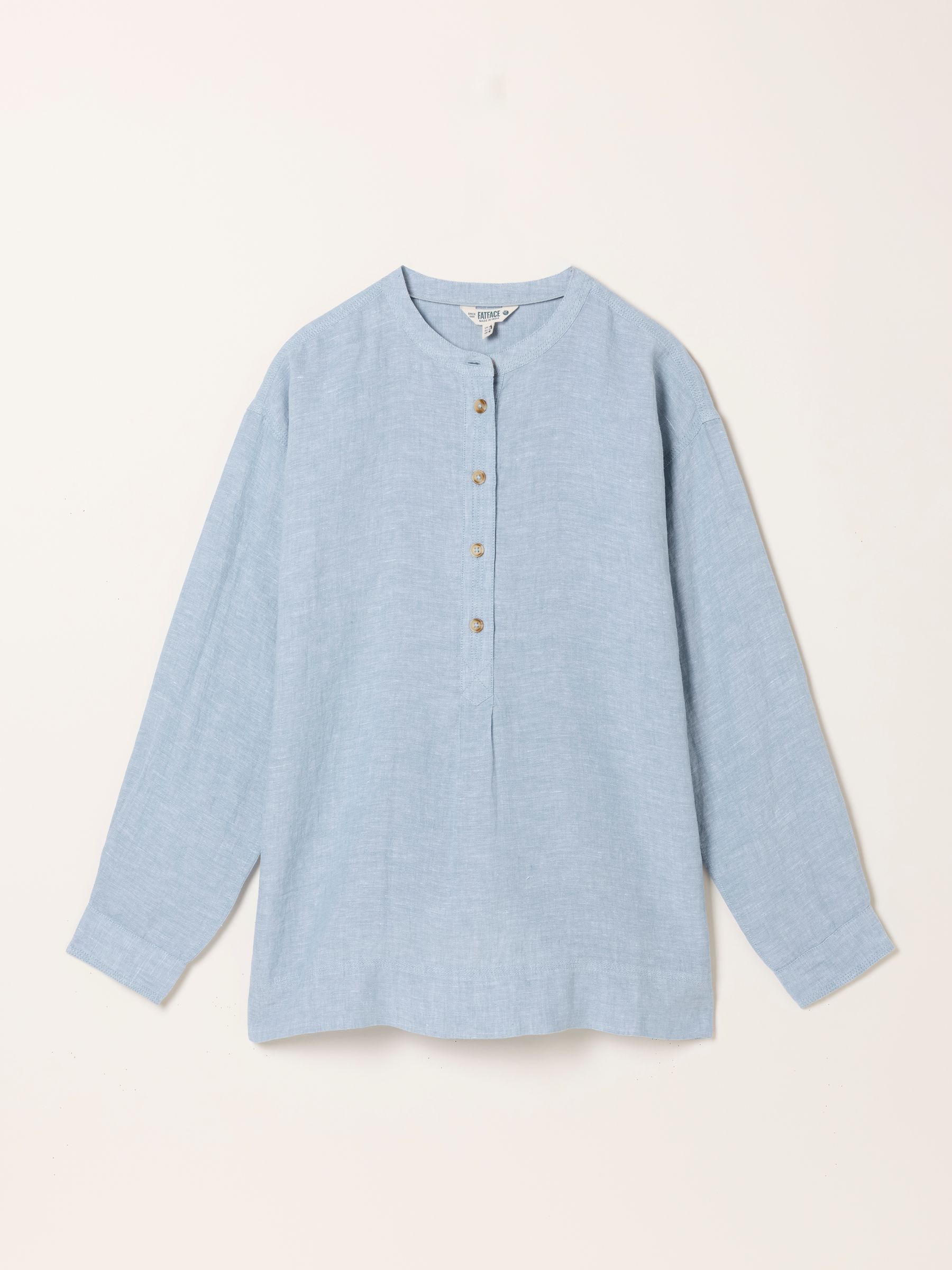 Julia Blue Regular Linen Popover - Image 6 of 6