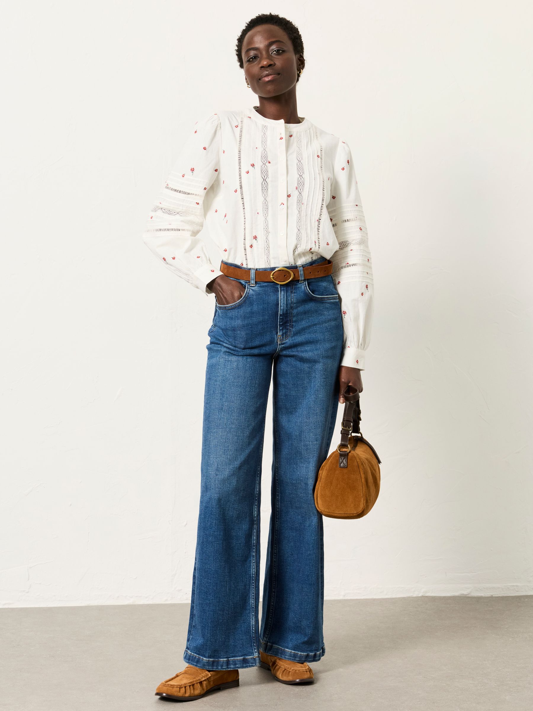 Jane Ivory Regular Embroidered Shirt - Image 3 of 6