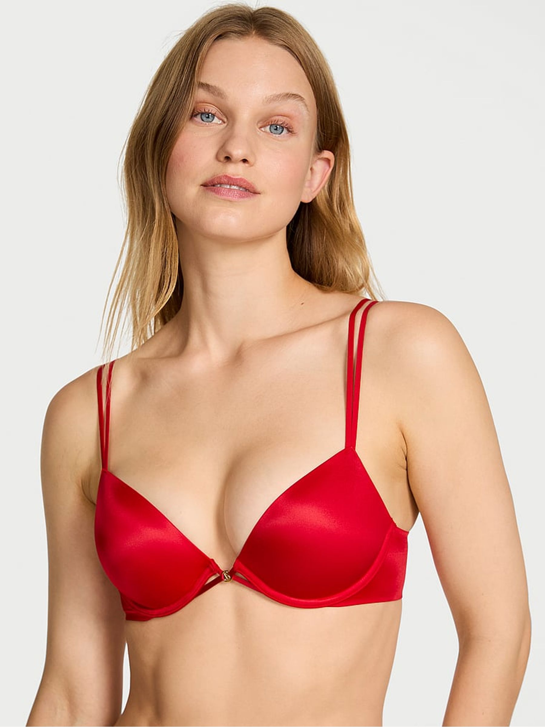 Lipstick Red Push Up Bra - Image 1 of 3