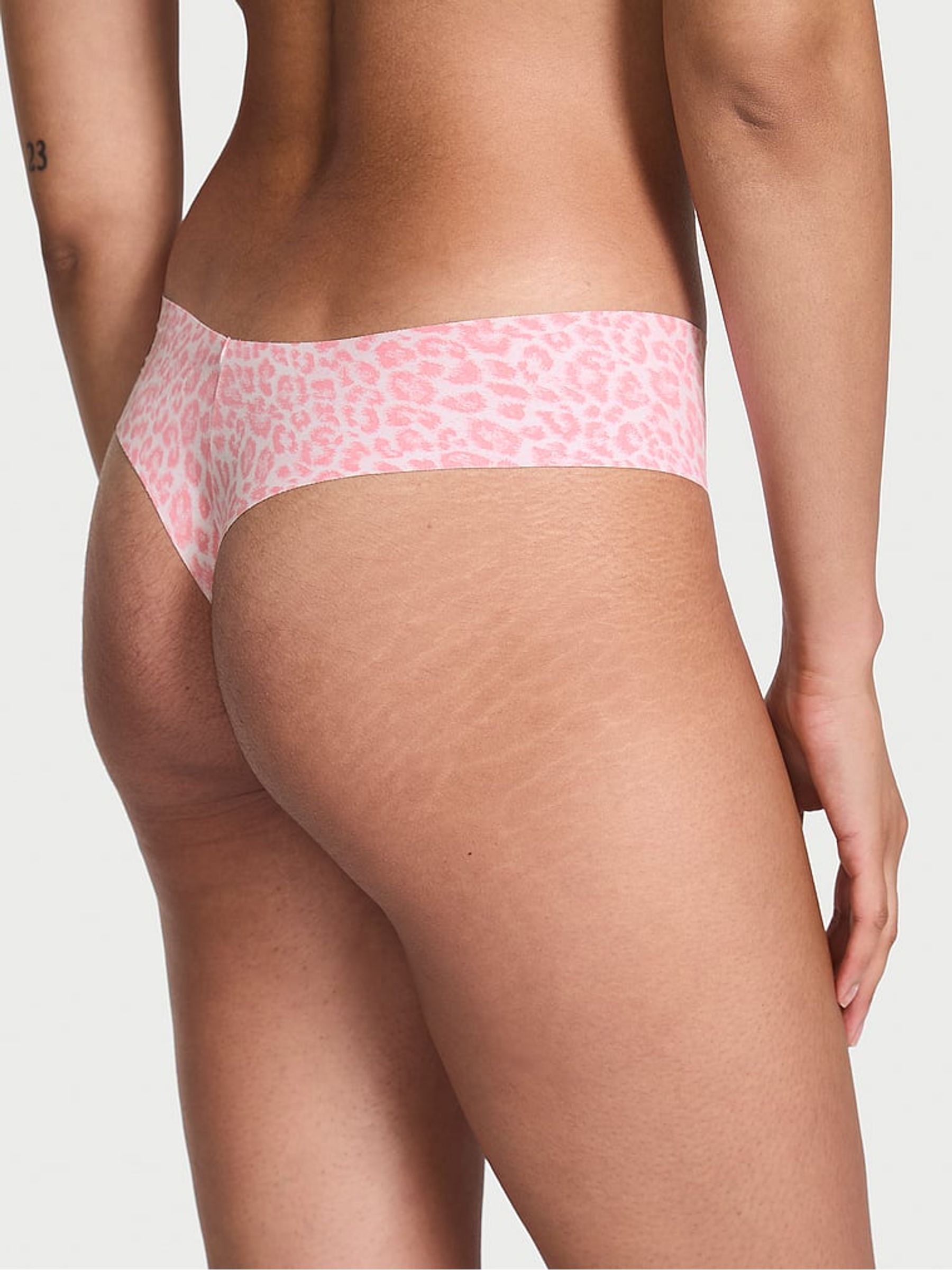 Pink Leopard Thong Print Knickers - Image 2 of 2