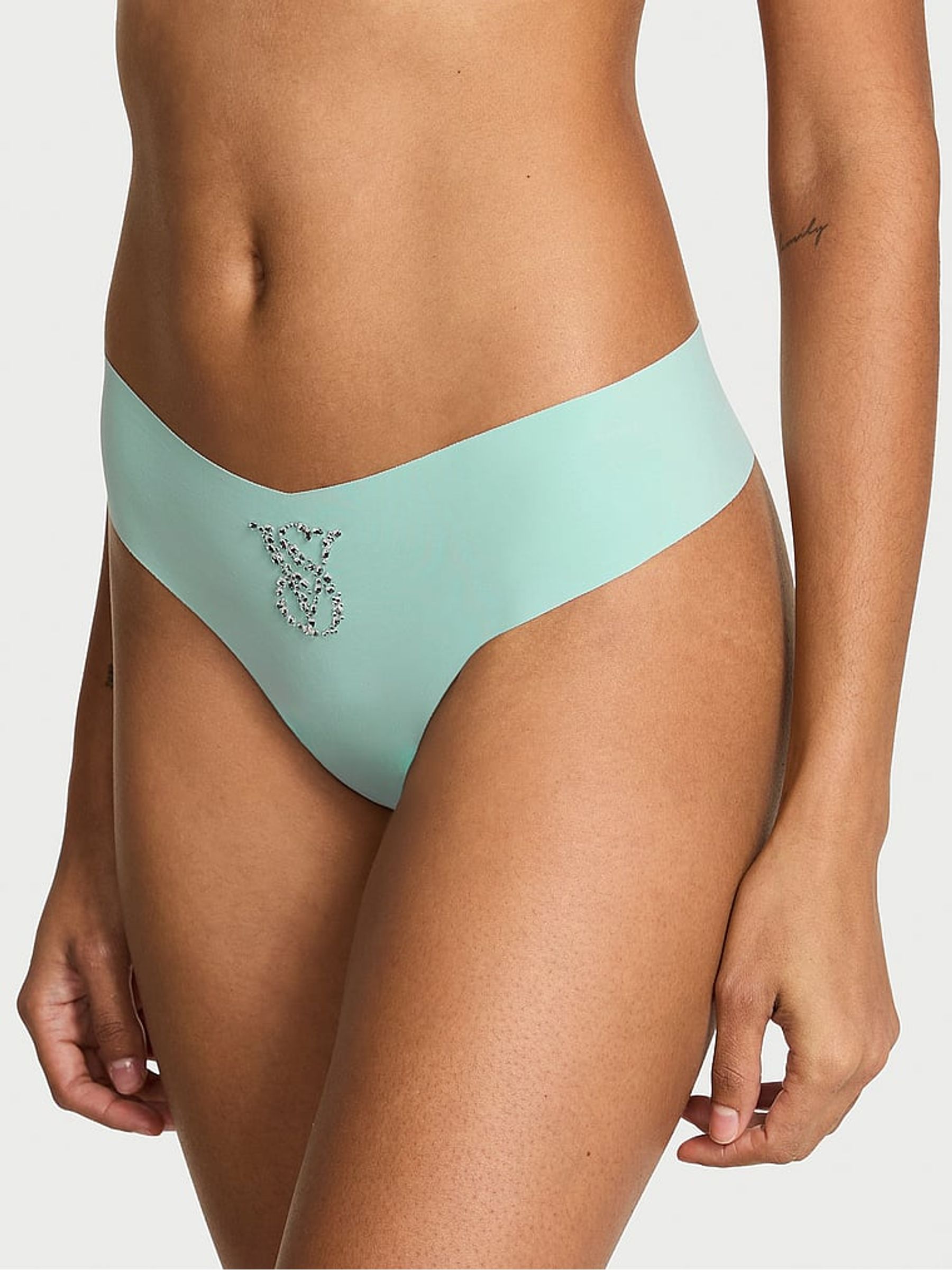 Canal Blue VS Graphic Thong Knickers - Image 1 of 2