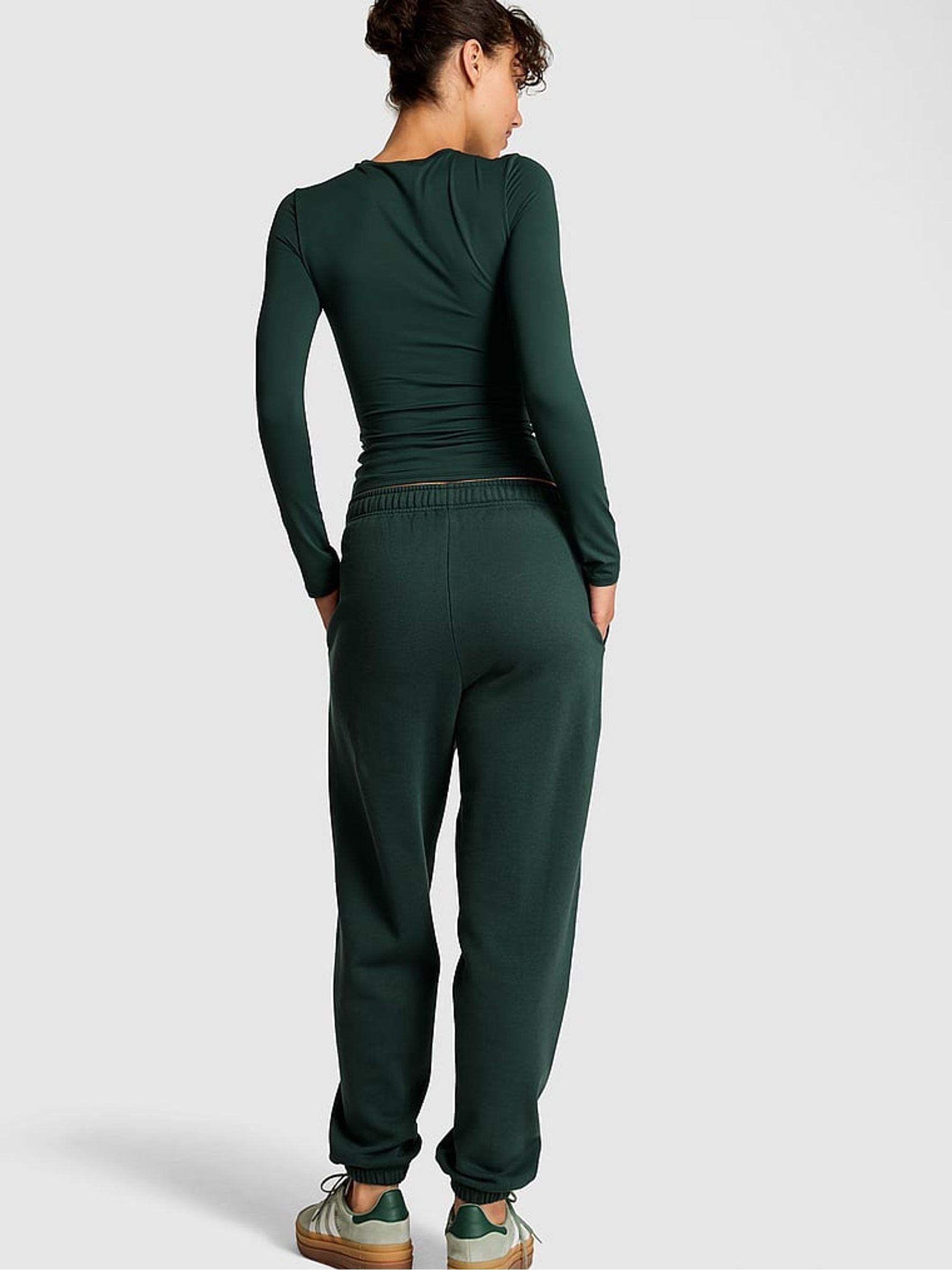 Deep Forest Green Fleece Joggers - Image 2 of 2 Deep Forest Green Fleece Joggers - Image 2 of 2