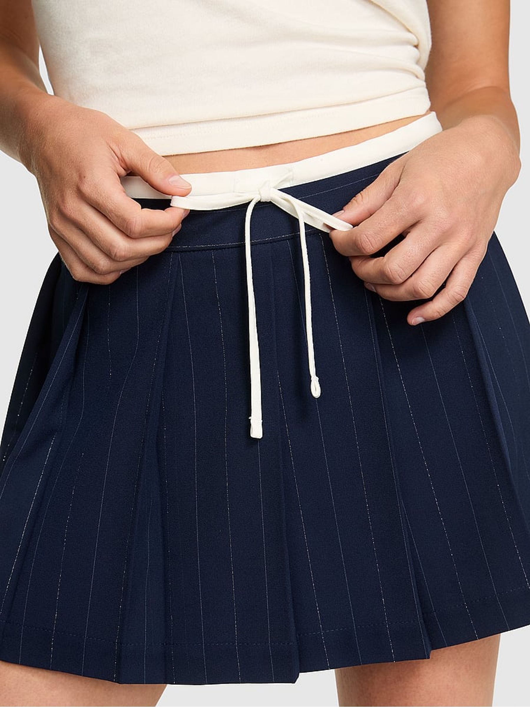 Noir Navy Blue Twill Skirt - Image 4 of 5