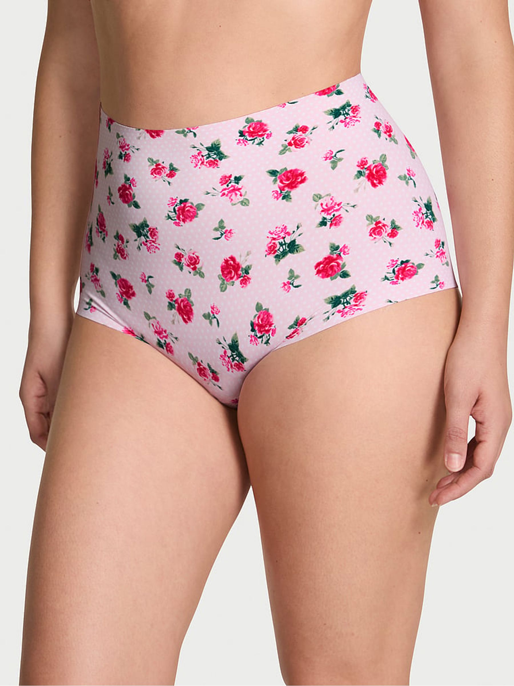 Angel Pink Floral Brief Knickers - Image 1 of 2 Angel Pink Floral Brief Knickers - Image 1 of 2