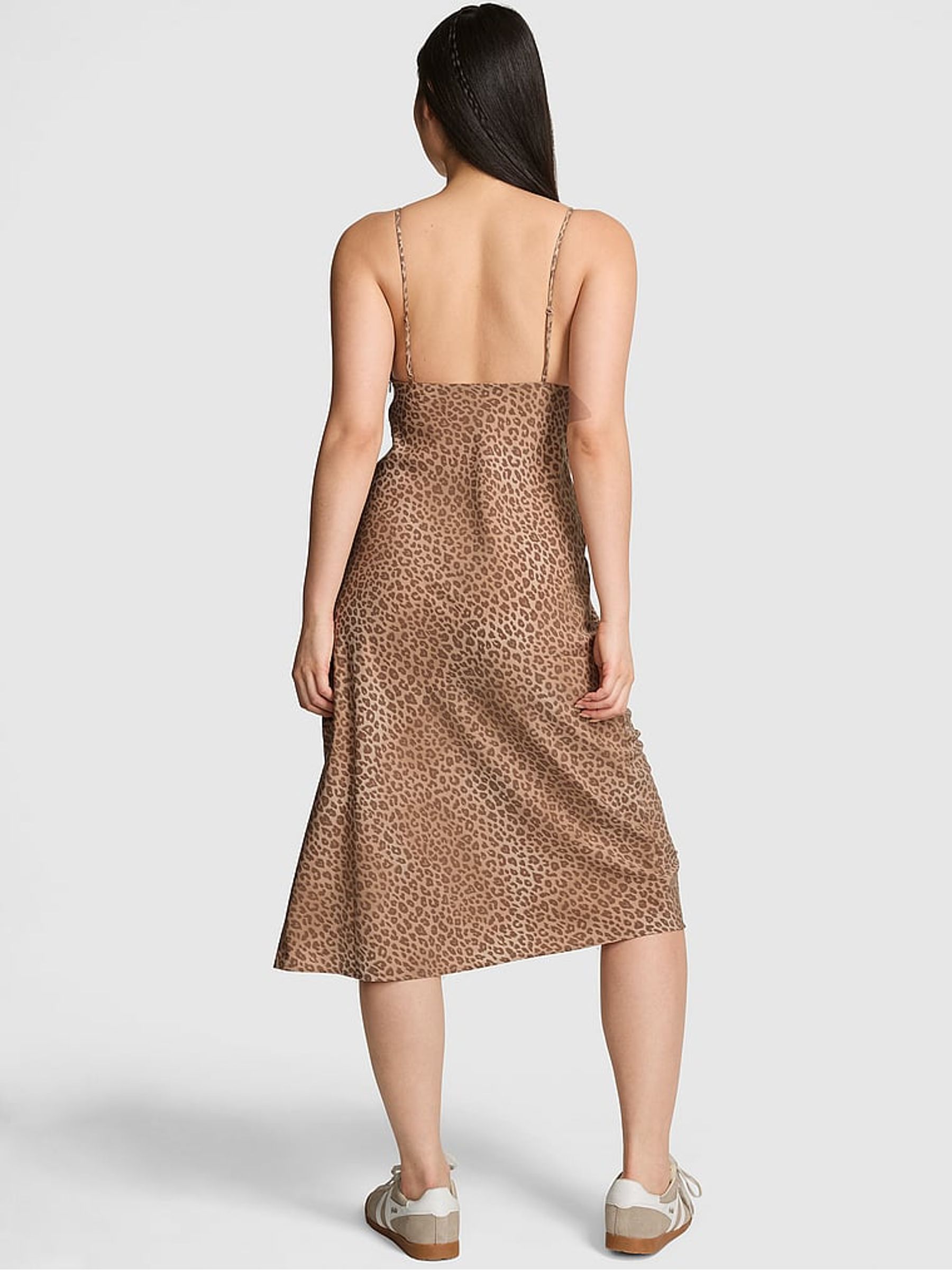 Brown Leopard Slip Dress - Image 2 of 2