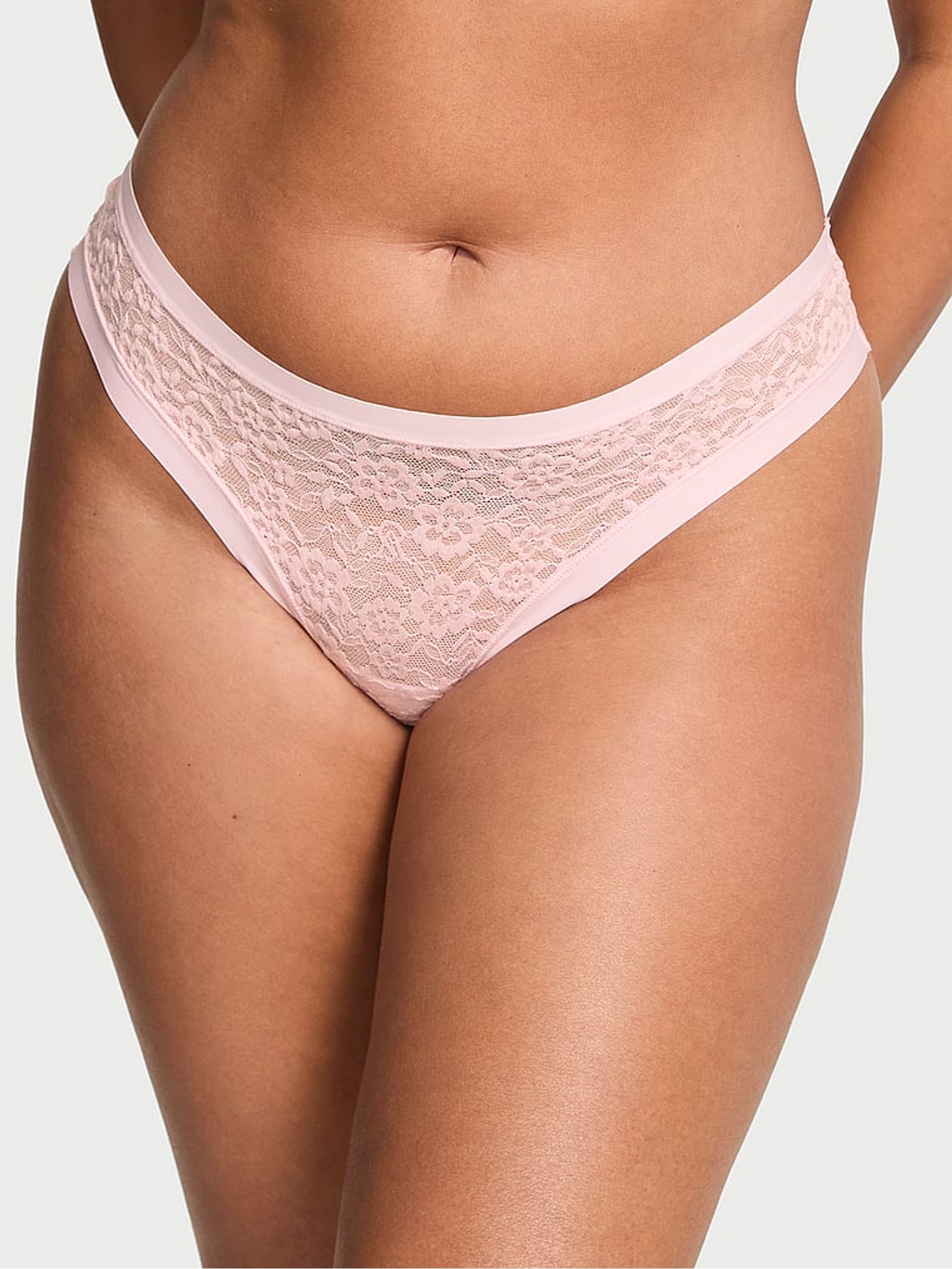 Angel Pink Thong Lacie Knickers - Image 1 of 2 Angel Pink Thong Lacie Knickers - Image 1 of 2
