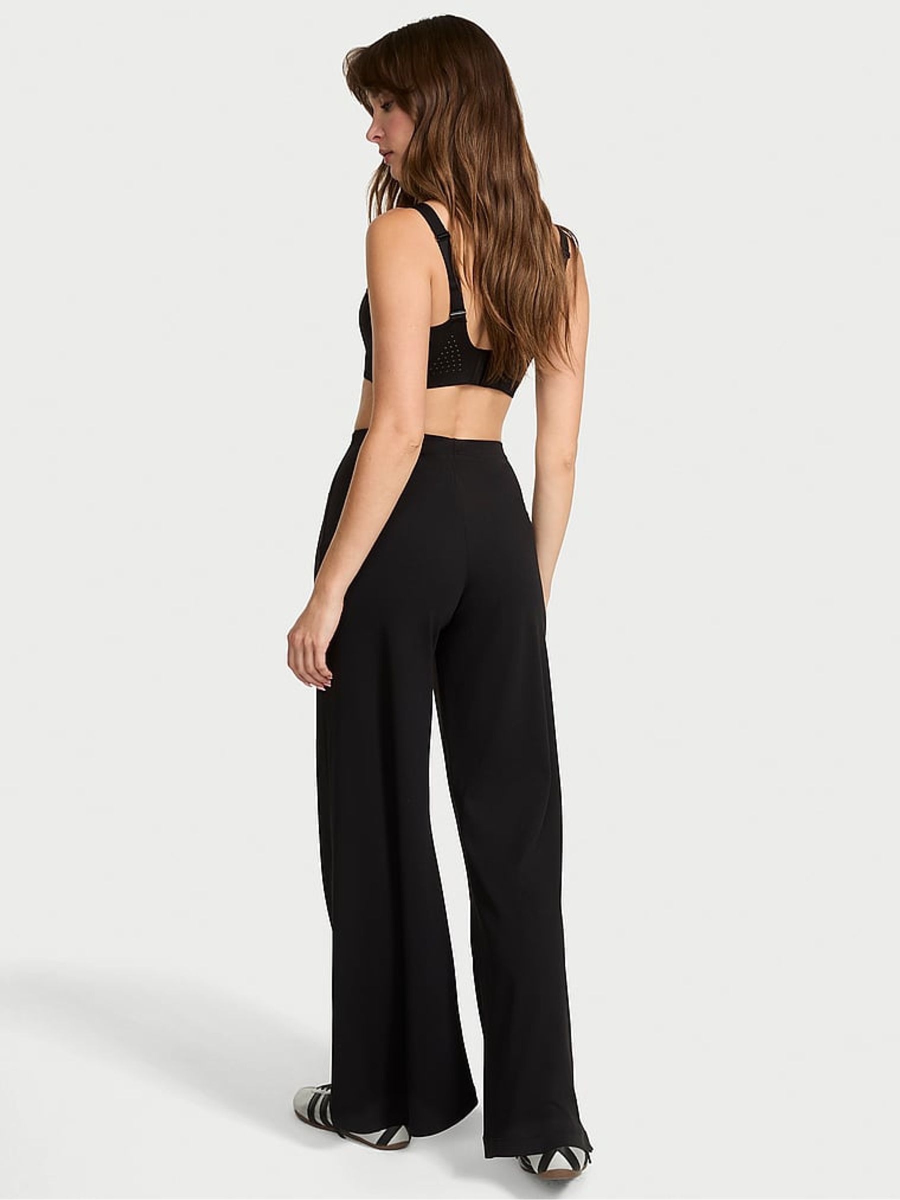 Black Elevate™ Ultra Wide Leg Trousers - Image 2 of 3