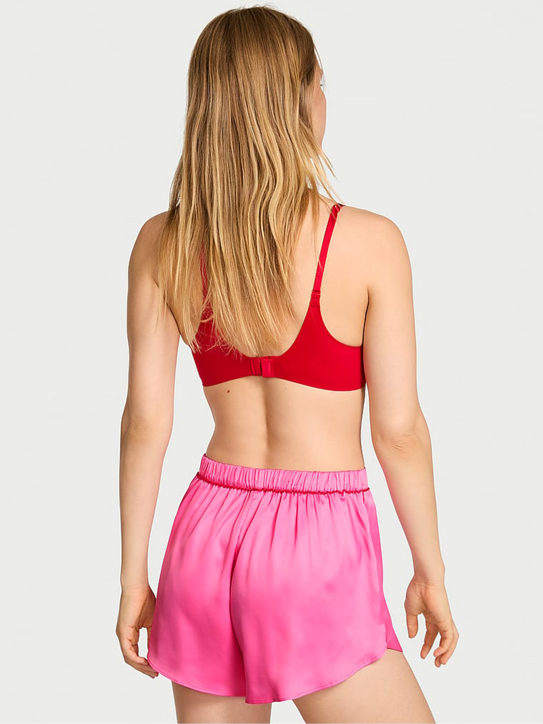 Hollywood Pink Satin Pyjamas Shorts - Image 2 of 2