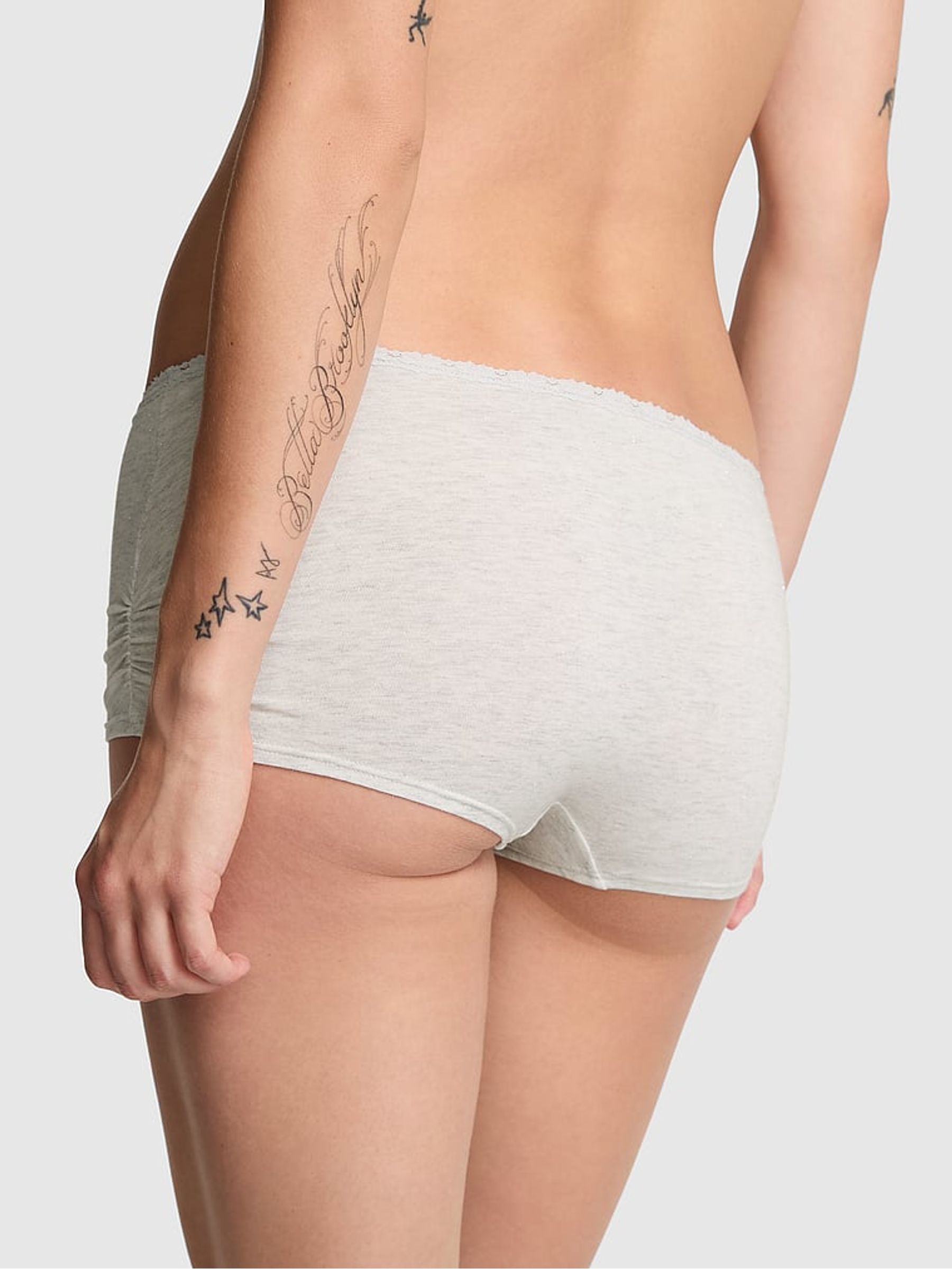 Heather Snow White Boyshort Cotton Knickers - Image 2 of 2