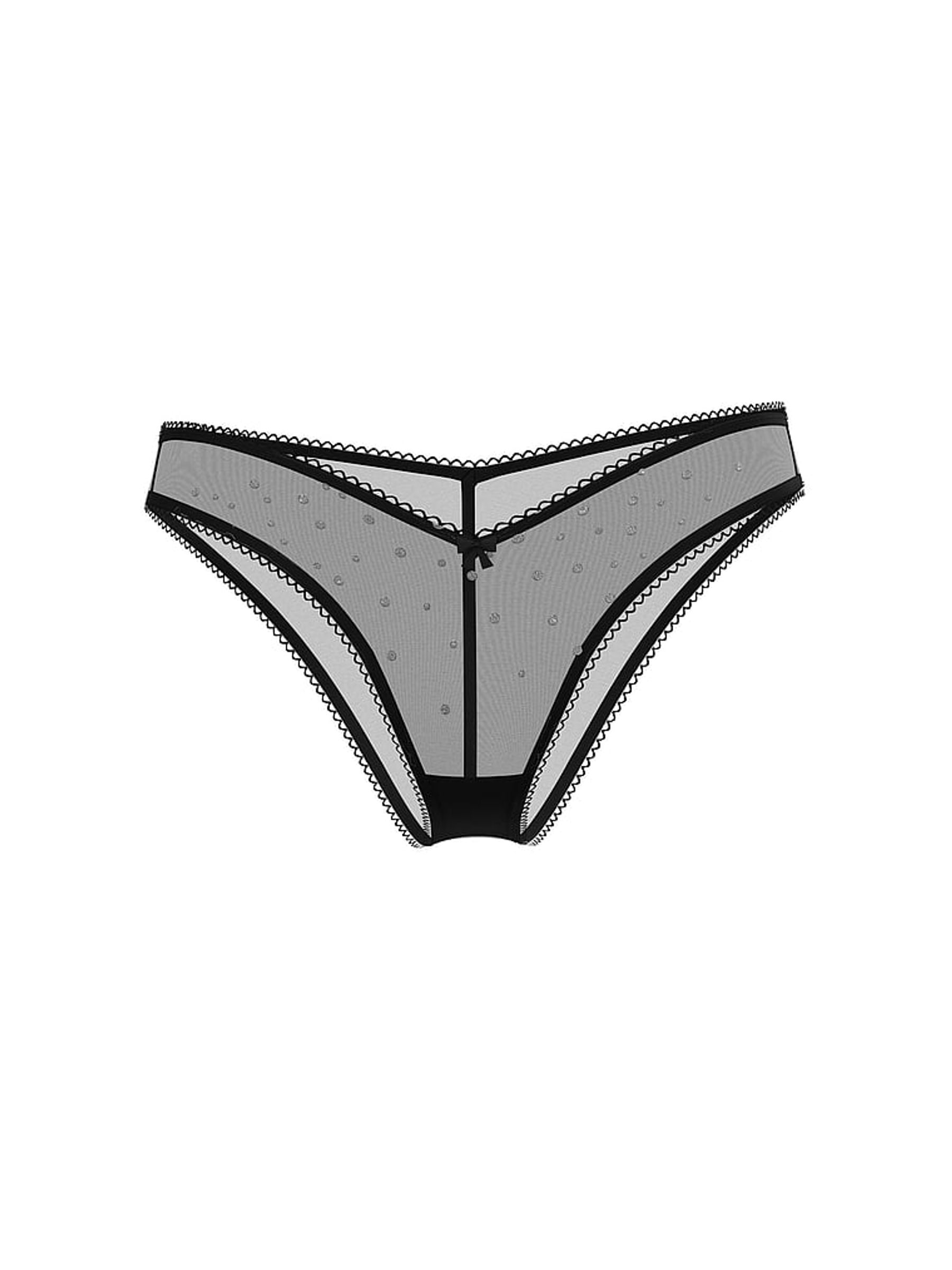 Black Brazilian Shimmer Knickers - Image 1 of 1 Black Brazilian Shimmer Knickers - Image 1 of 1
