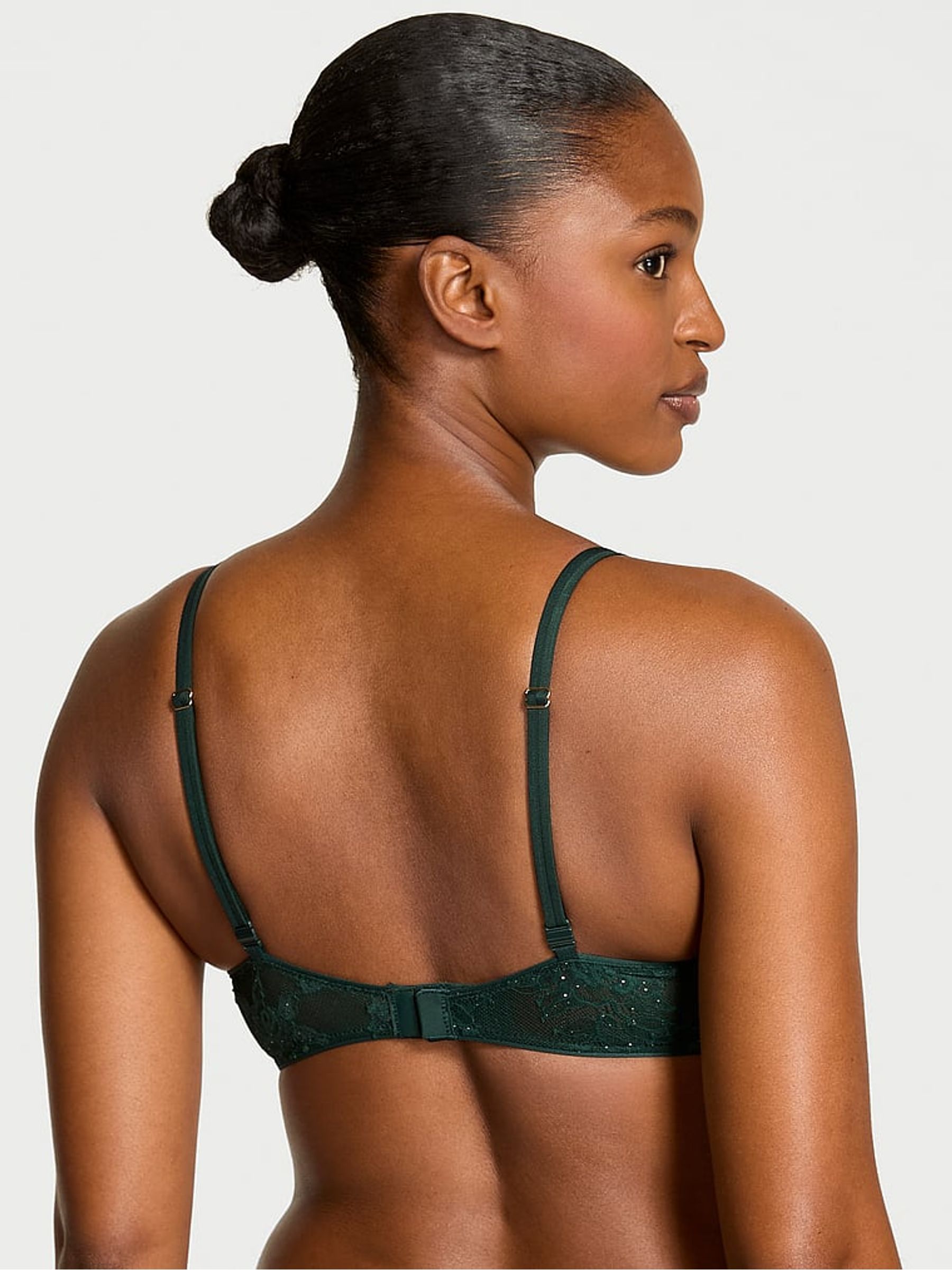 Cilantro Green Push Up Sequin Lace Bra - Image 2 of 3