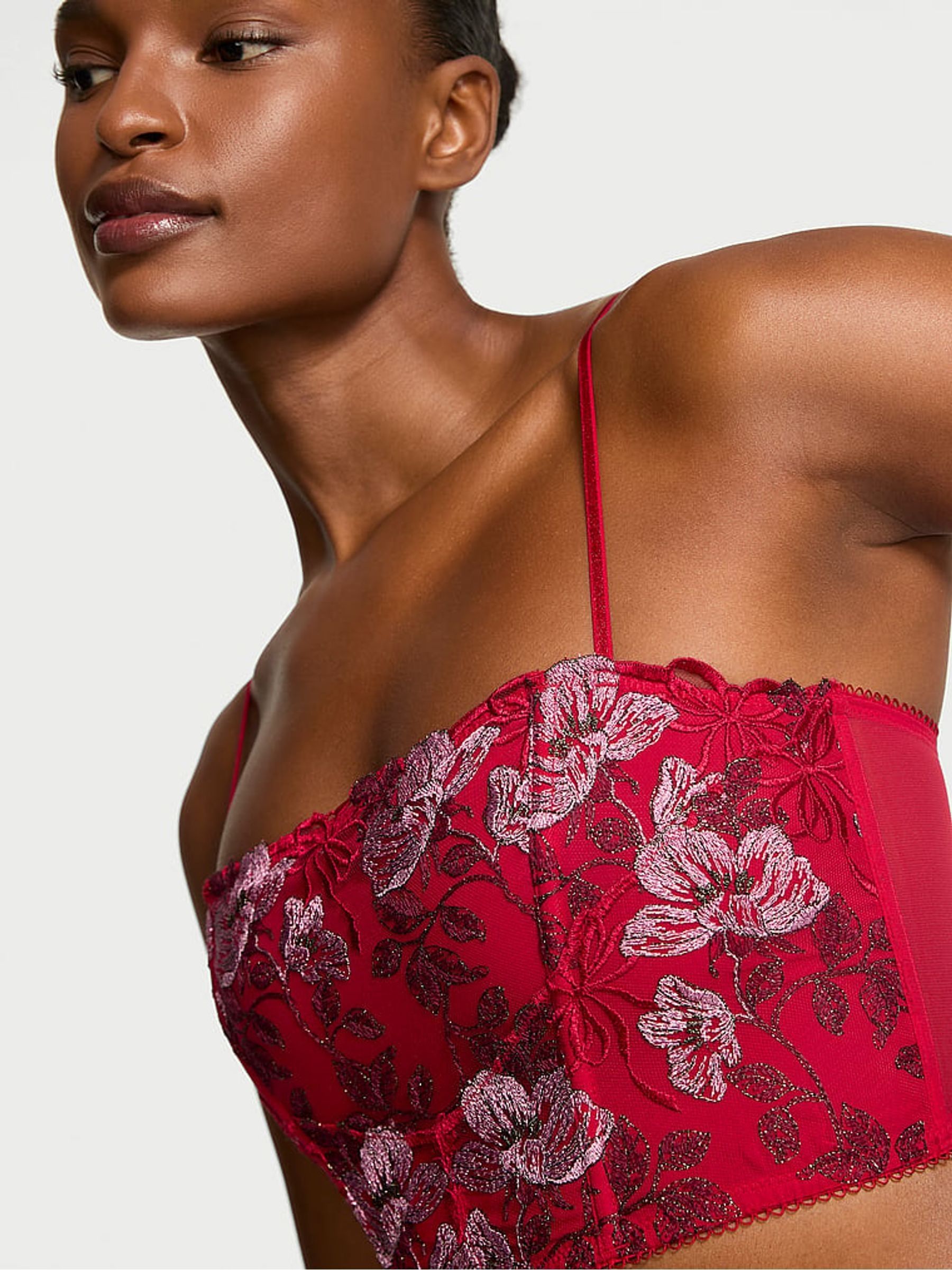 Red Beautiful Bows Embroidery Corset - Image 4 of 4