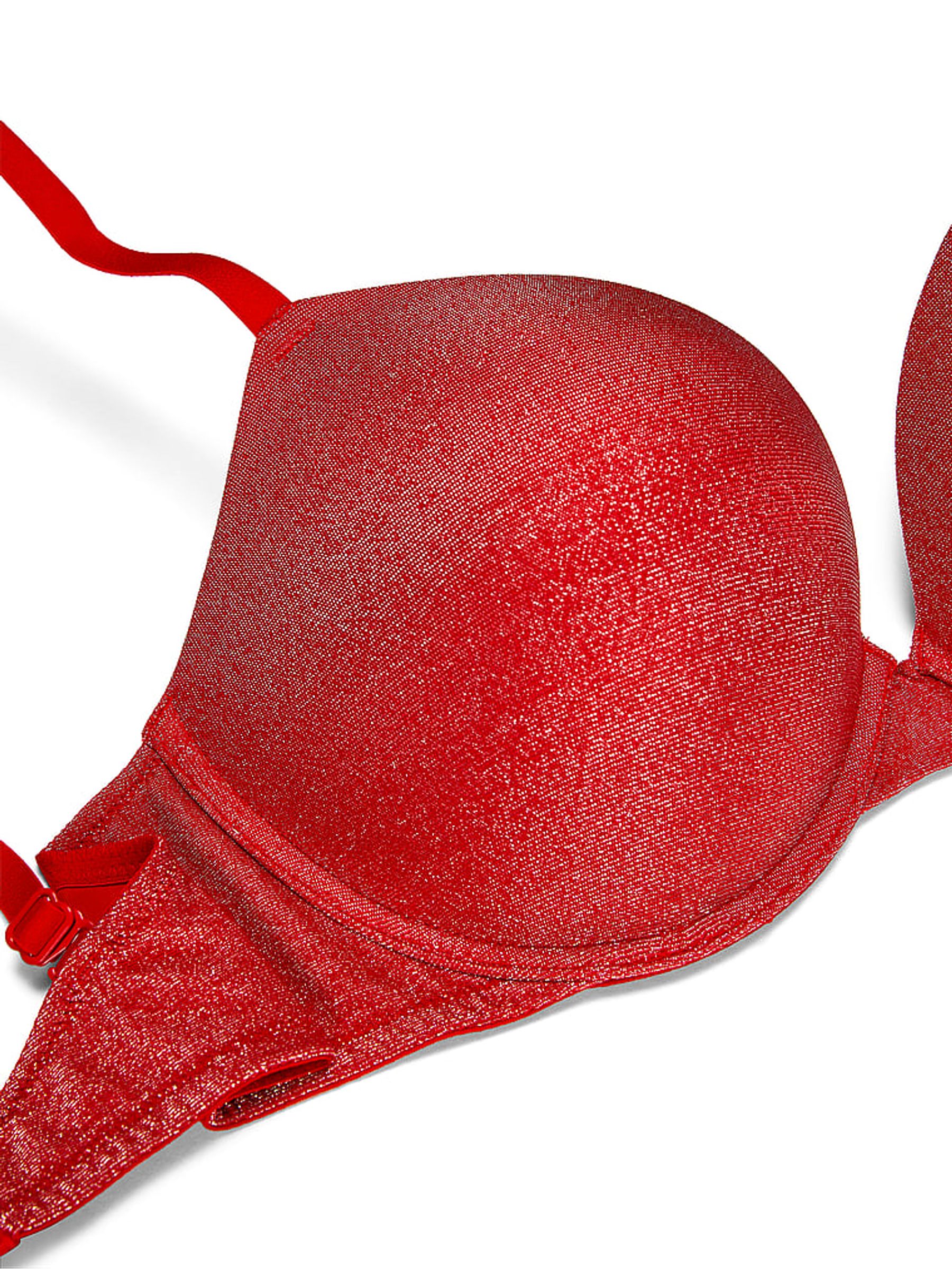 Bright Vermillion Red Shine Bra - Image 3 of 3