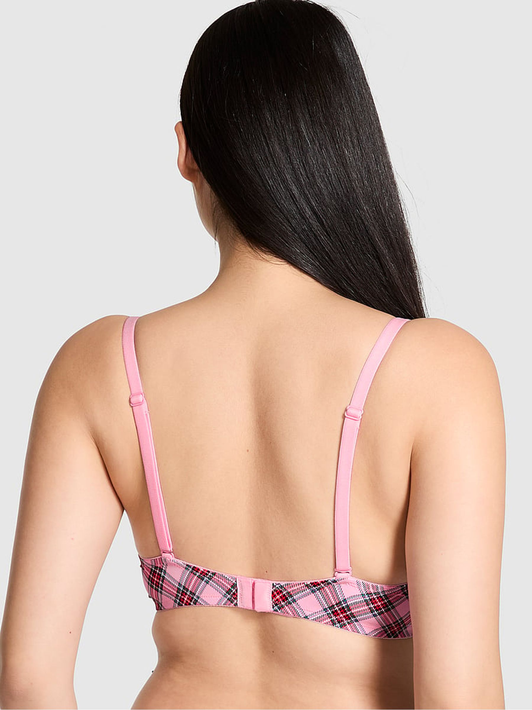 Pink Tartan T Shirt Bra - Image 2 of 2 Pink Tartan T Shirt Bra - Image 2 of 2