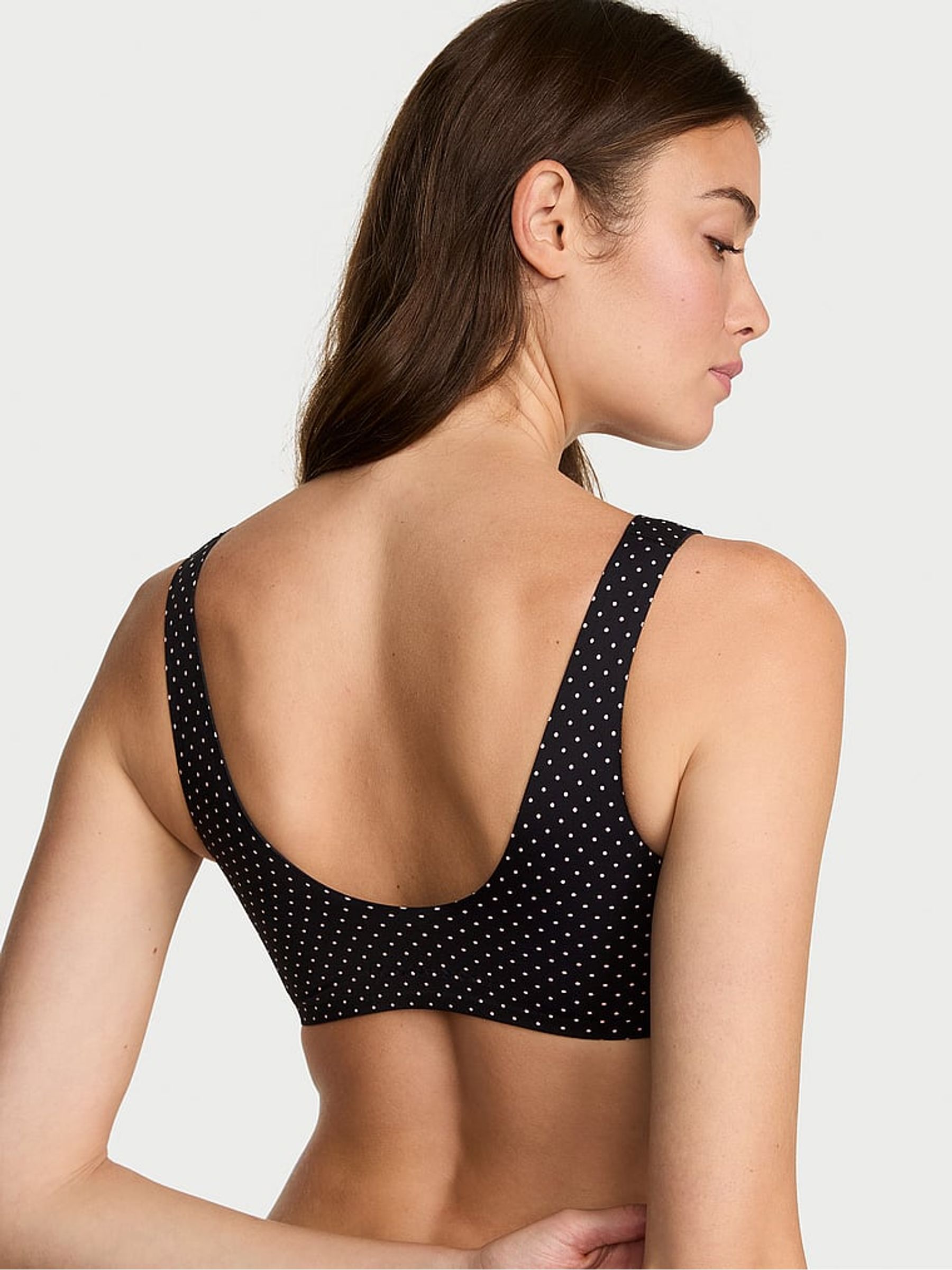 Black Dot Non Wired Lightly Lined Slumber Bra - Image 2 of 2