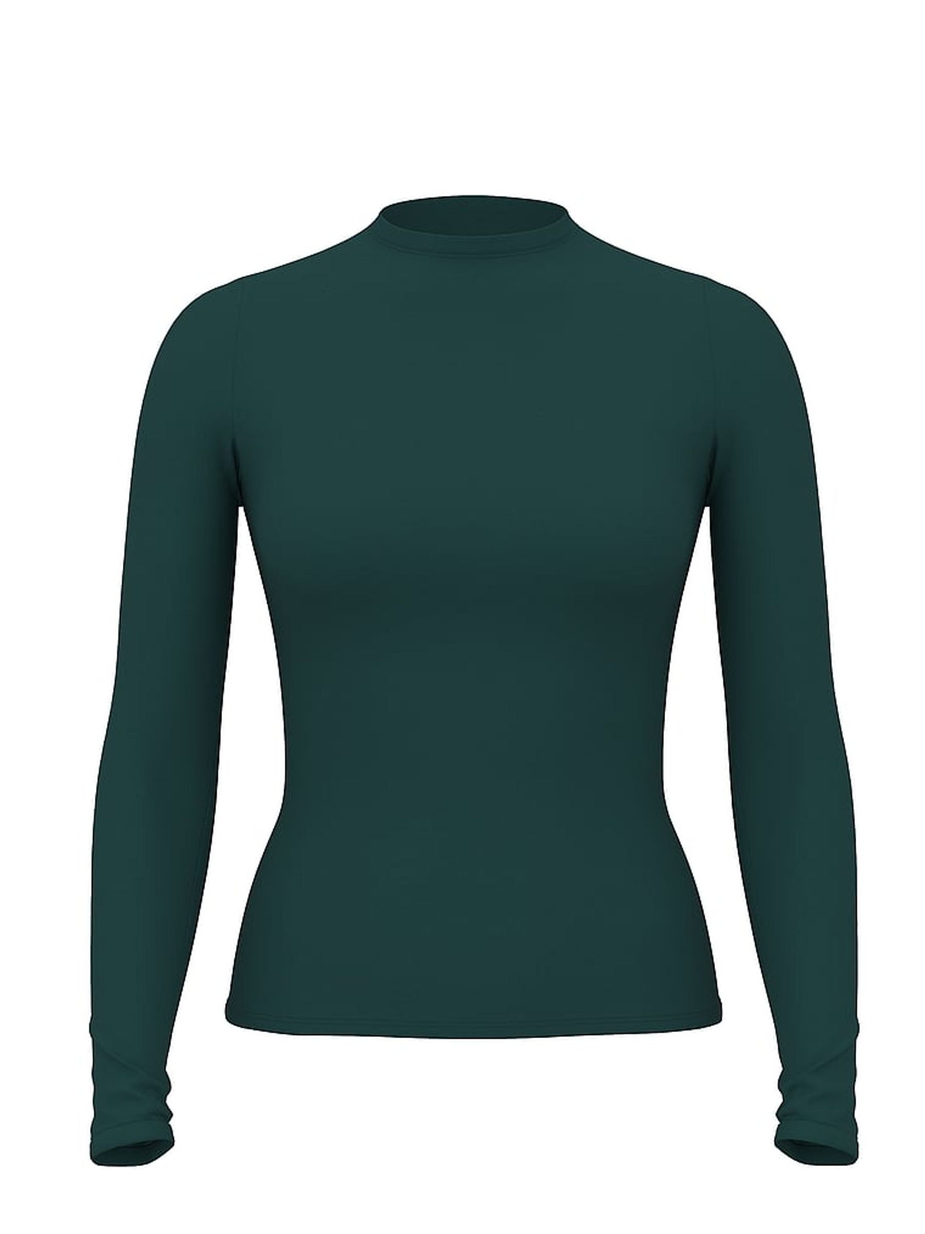 Deep Forest Green Long Sleeve Stretch T-Shirt - Image 3 of 3 Deep Forest Green Long Sleeve Stretch T-Shirt - Image 3 of 3