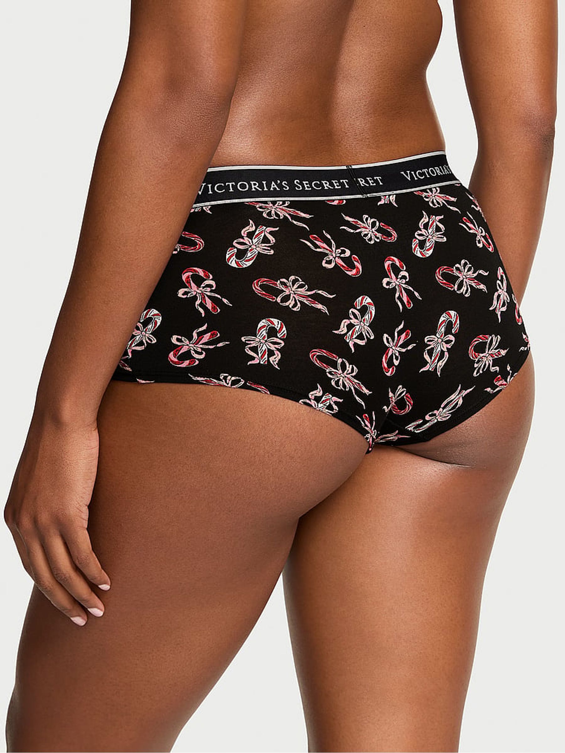 Black Candy Cane Short Logo Knickers - Image 2 of 2