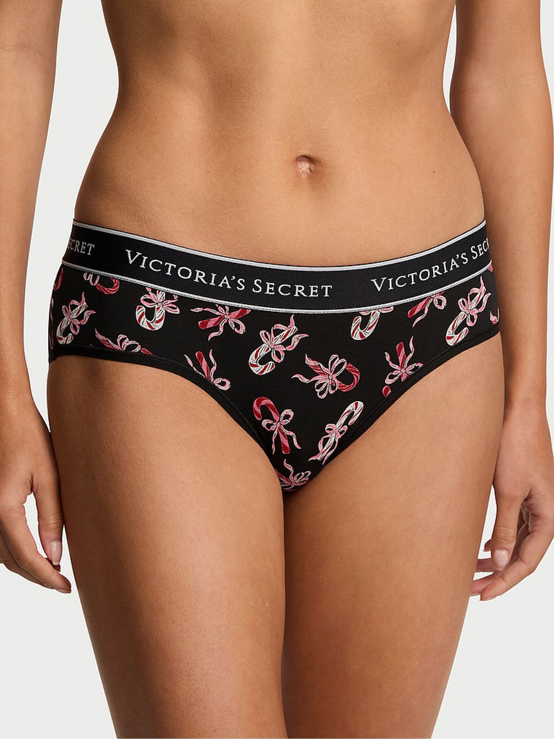 Black Candy Cane Hipster Logo Knickers - Image 1 of 2